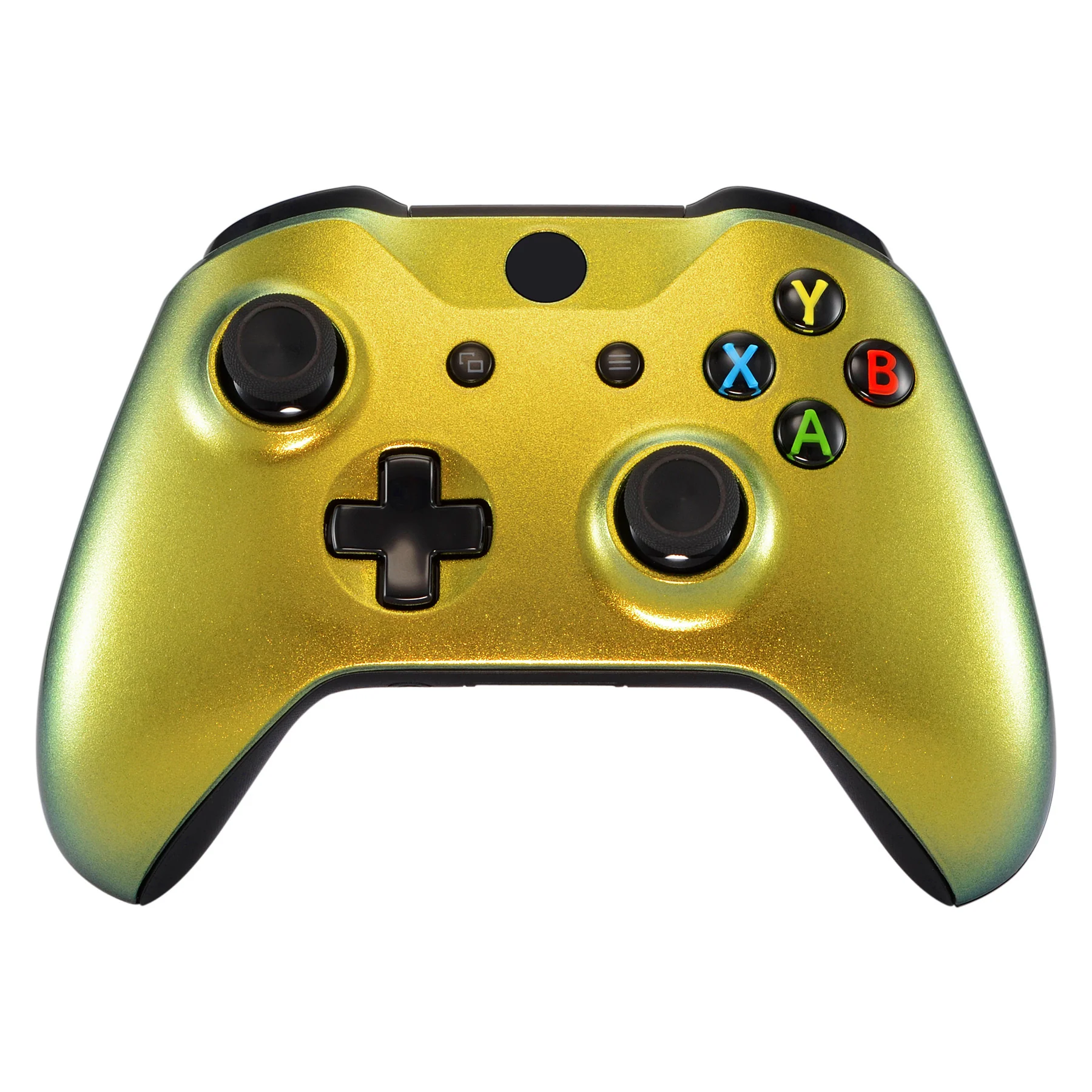 eXtremeRate Replacement Front Housing Shell for Xbox One X & S Controller (Model 1708) - Chameleon Gold Green - Image 2