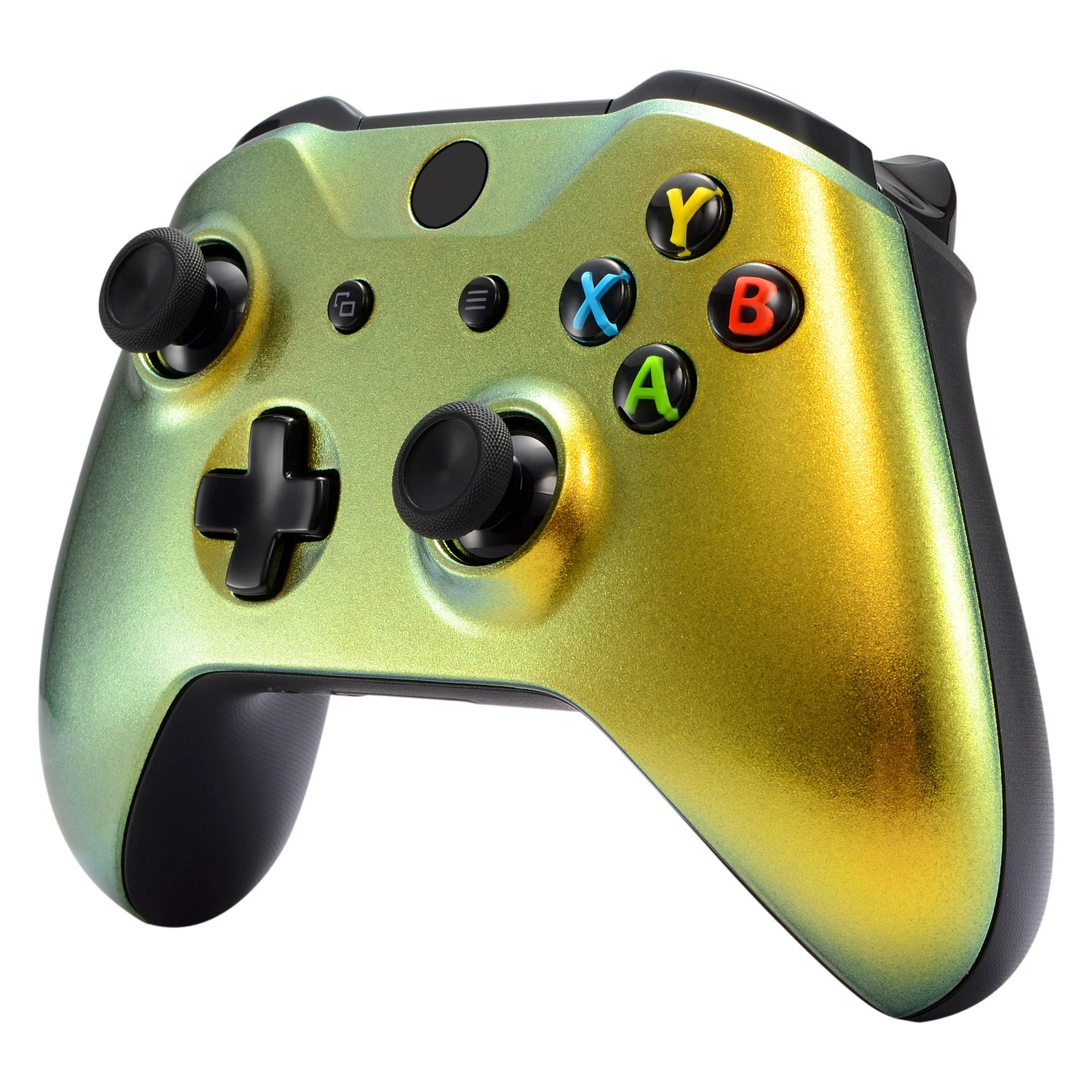 eXtremeRate Replacement Front Housing Shell for Xbox One X & S Controller (Model 1708) - Chameleon Gold Green - Image 4