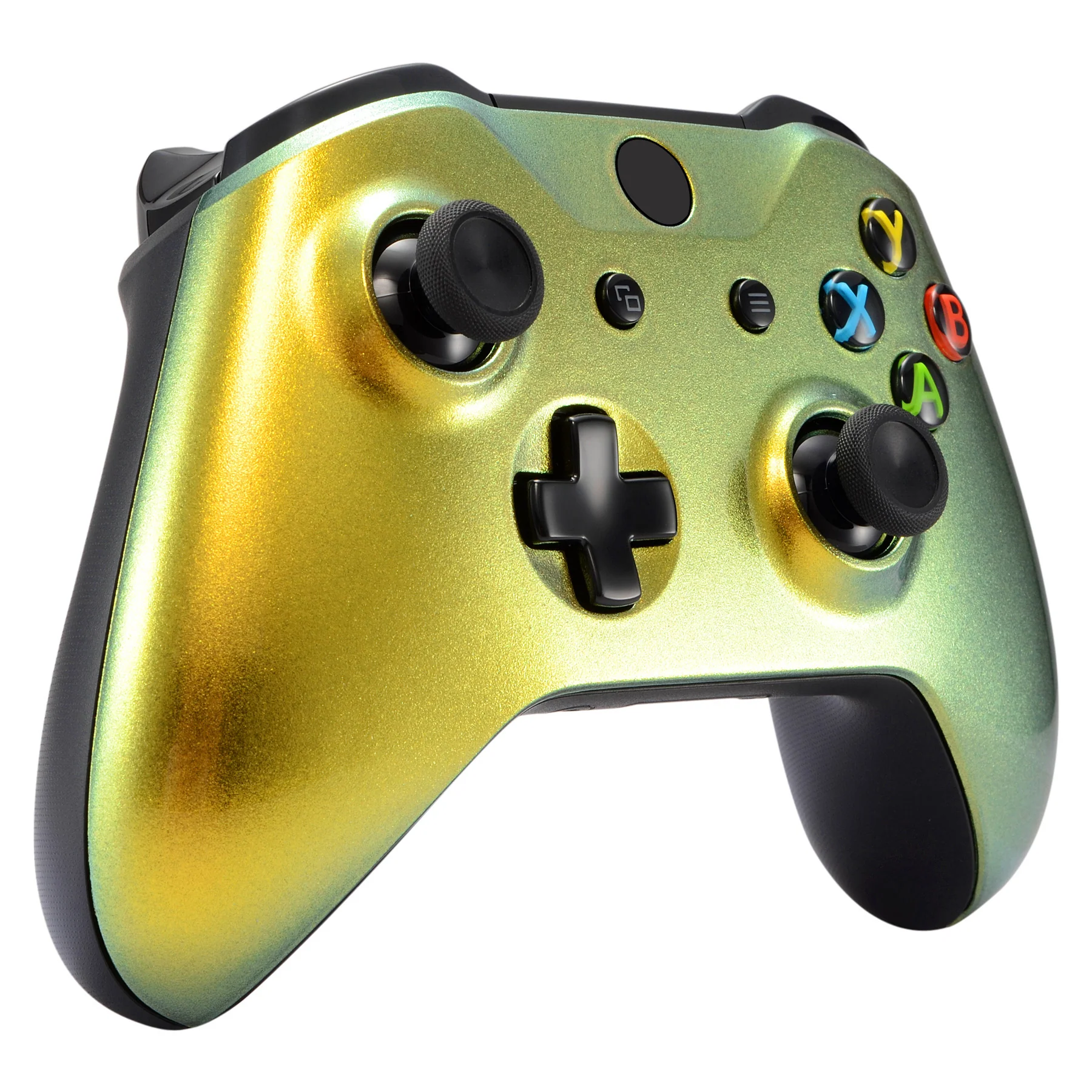 eXtremeRate Replacement Front Housing Shell for Xbox One X & S Controller (Model 1708) - Chameleon Gold Green - Image 5