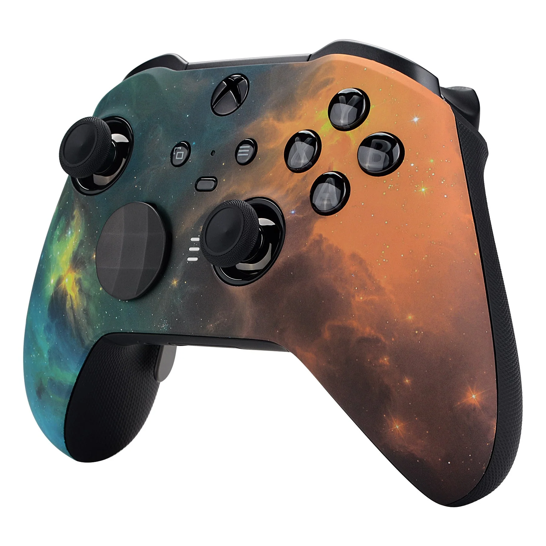 eXtremeRate Replacement Front Housing Shell Case with Accent Rings for Xbox One Elite Series 2 & Elite 2 Core Controller (Model 1797) - Gold Star Universe - Image 5