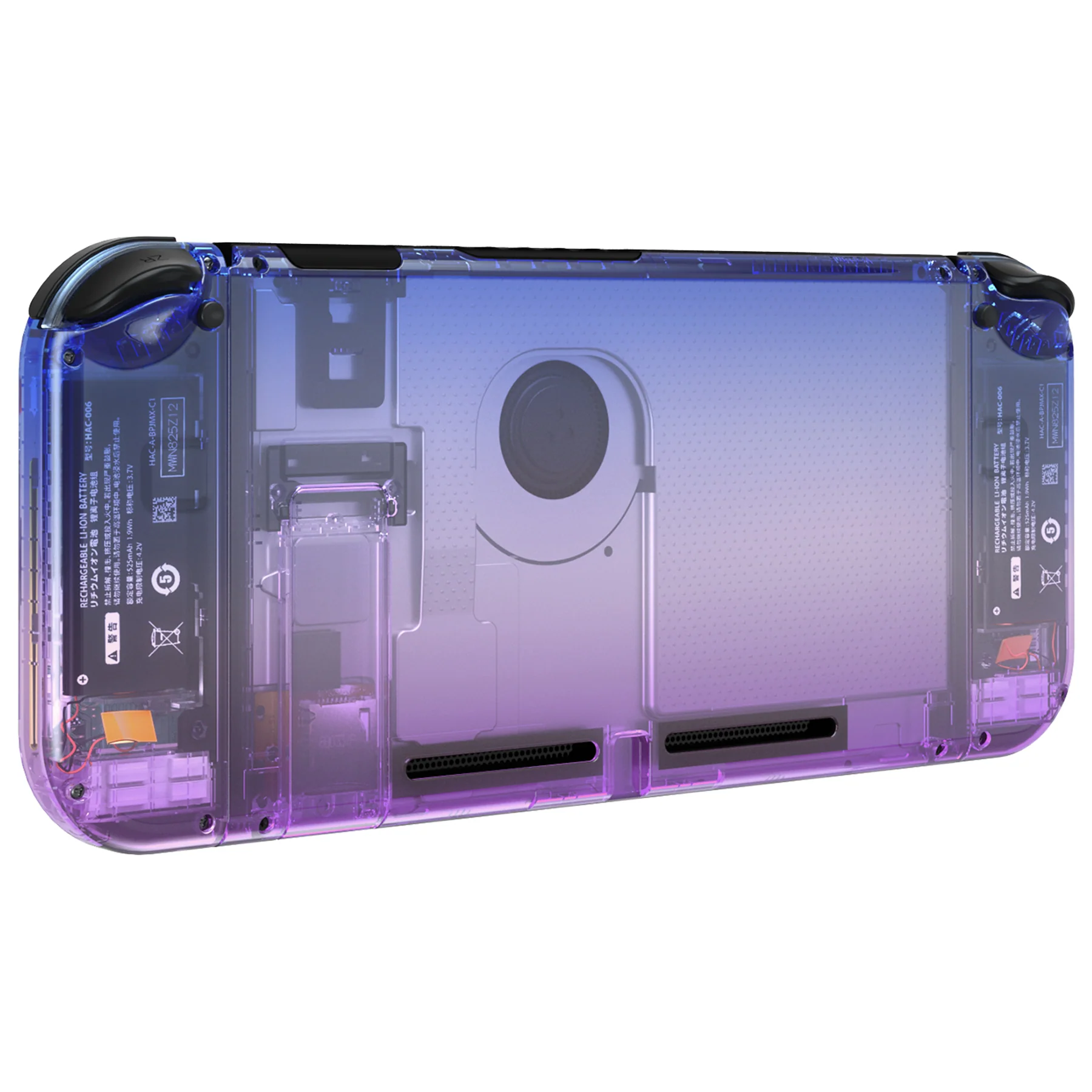 eXtremeRate Replacement Full Set Shells with Buttons for Nintendo Switch - Gradient Translucent Bluebell - Image 5