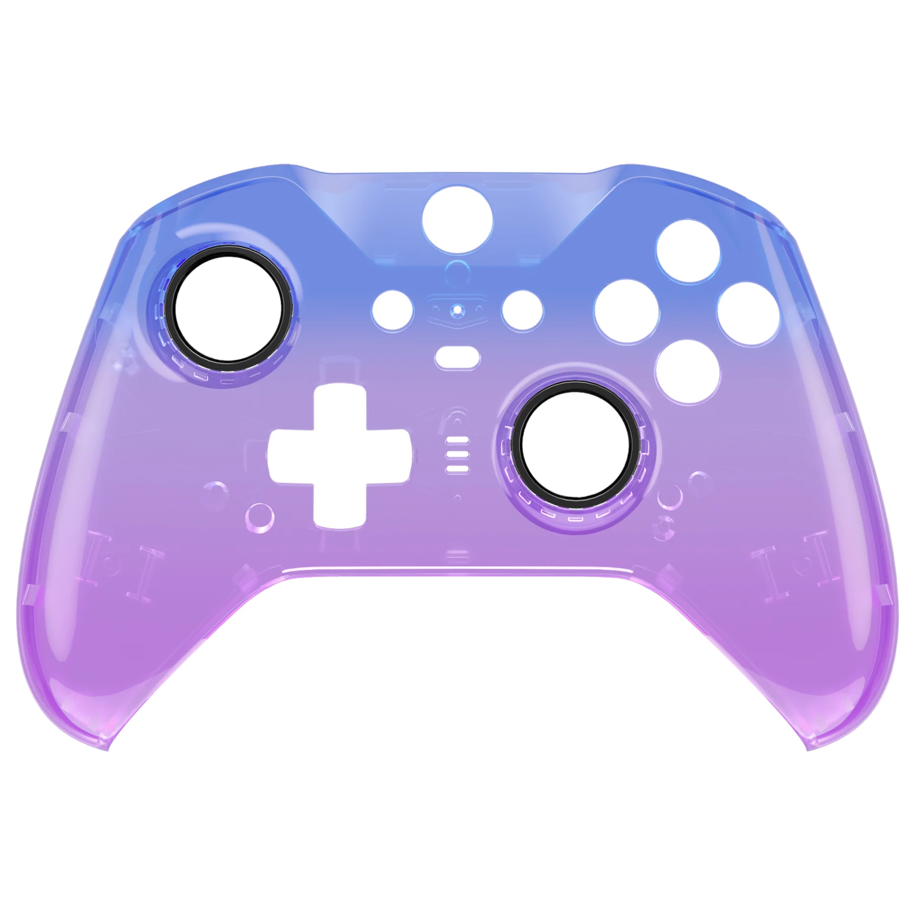 eXtremeRate Replacement Front Housing Shell Case with Accent Rings for Xbox One Elite Series 2 & Elite 2 Core Controller (Model 1797) - Gradient Translucent Bluebell Glossy - Image 9