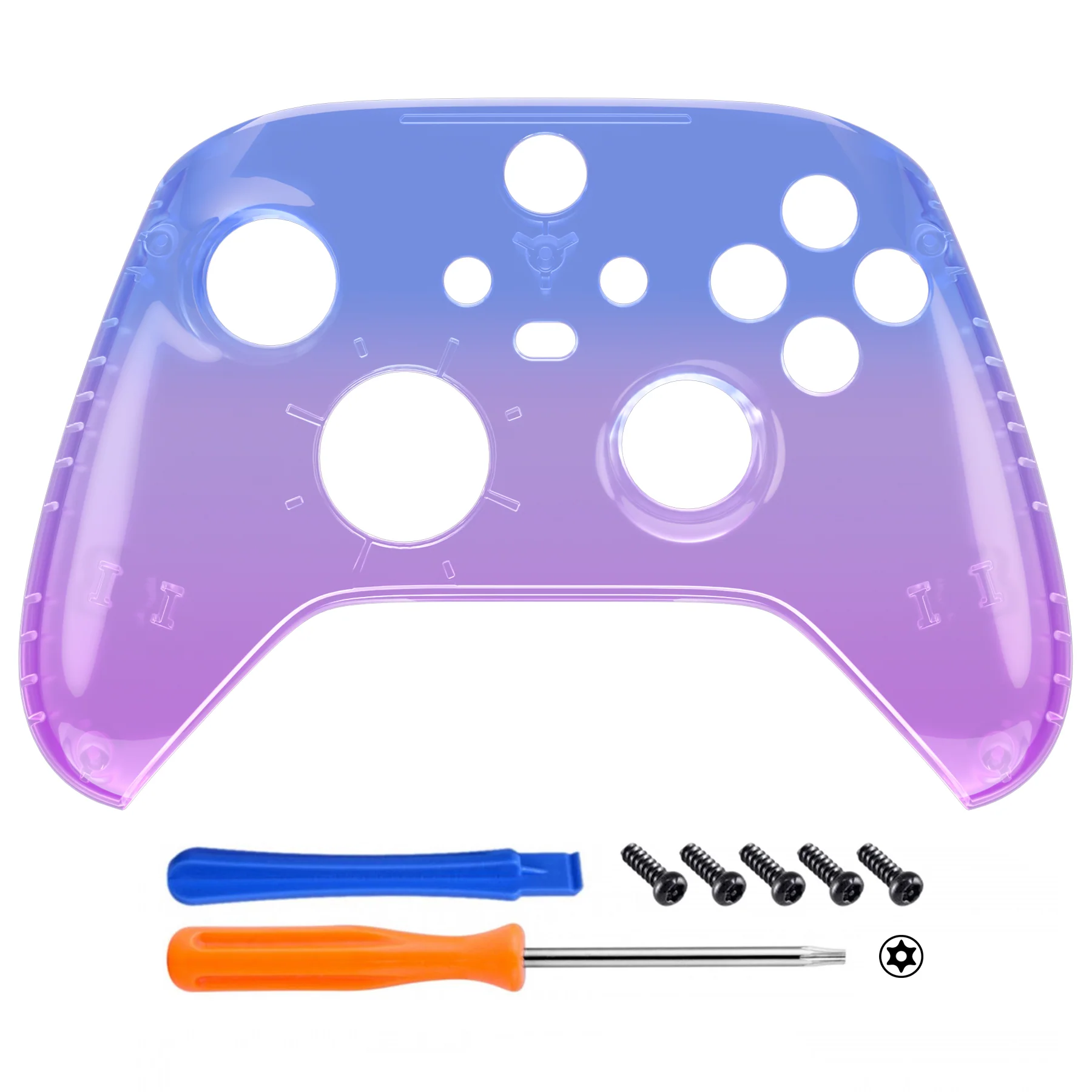 eXtremeRate Replacement Front Housing Shell for Xbox Series X & S Controller - Gradient Translucent Bluebell - Image 2