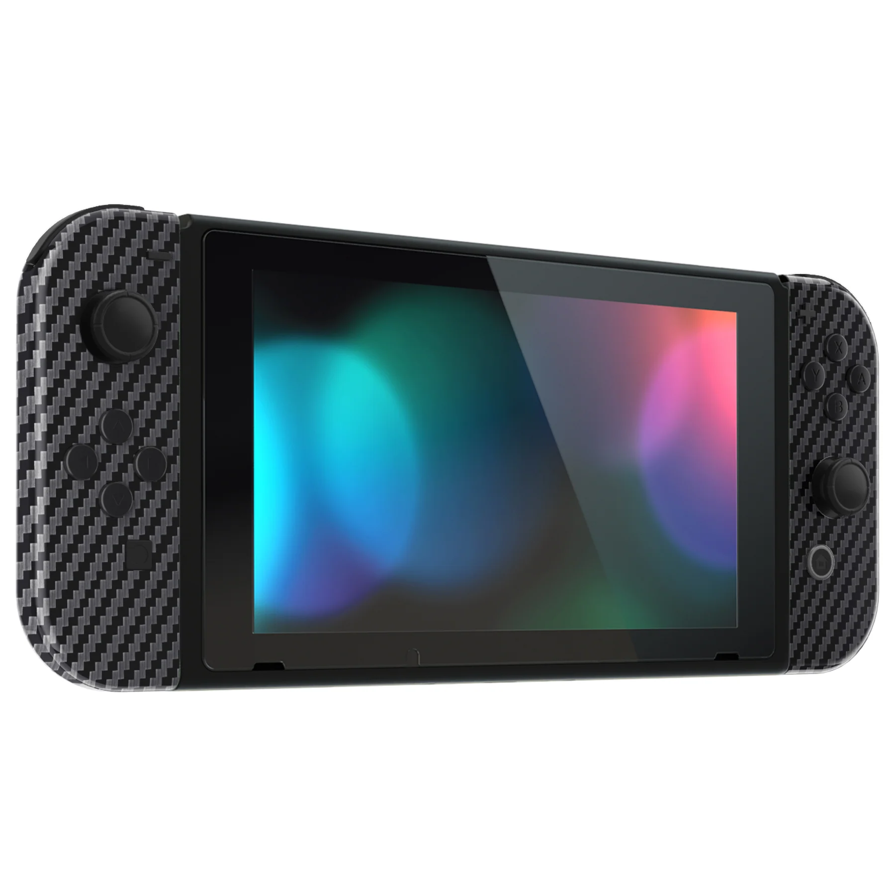 eXtremeRate Replacement Full Set Shell Case with Buttons for Joycon of NS Switch - Graphite Carbon Fiber - Image 6