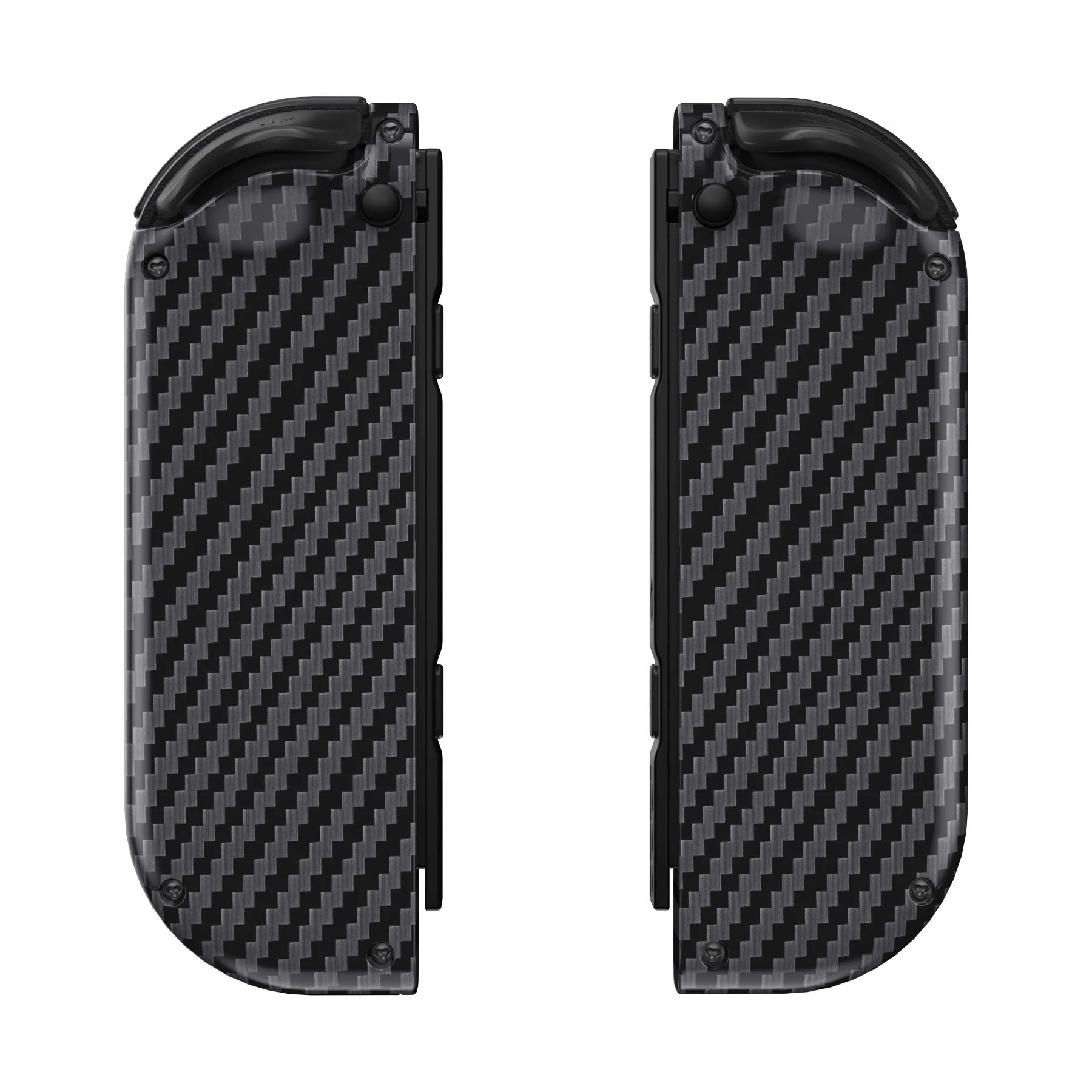 eXtremeRate Replacement Full Set Shell Case with Buttons for Joycon of NS Switch - Graphite Carbon Fiber - Image 9