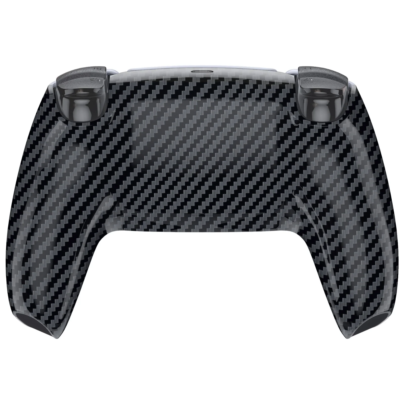 eXtremeRate Replacement Back Housing Bottom Shell Compatible with PS5 Controller BDM-010/020/030/040/050 - Graphite Carbon Fiber - Image 2