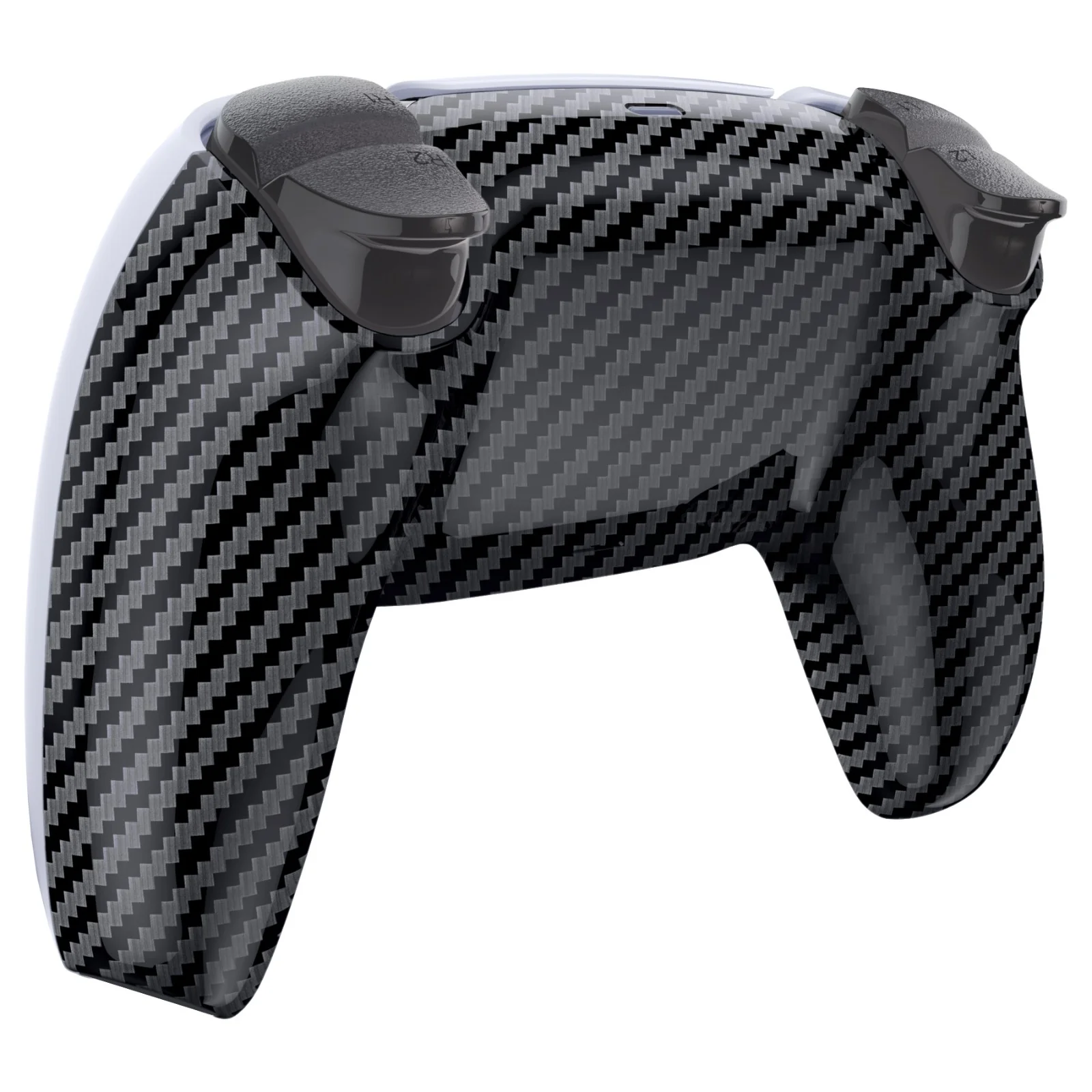 eXtremeRate Replacement Back Housing Bottom Shell Compatible with PS5 Controller BDM-010/020/030/040/050 - Graphite Carbon Fiber - Image 4