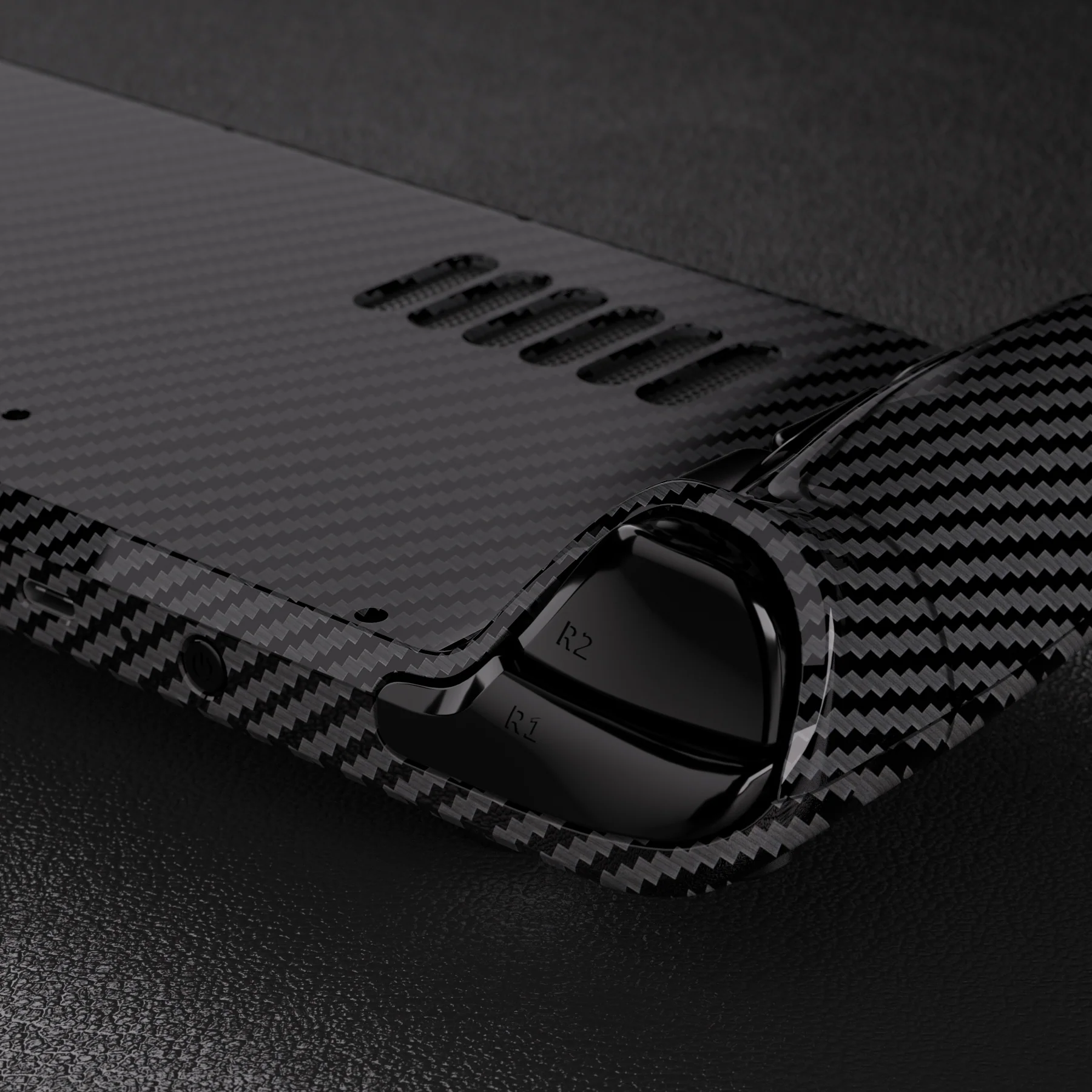 eXtremeRate Custom Full Set Shell with Buttons for Steam Deck LCD - Graphite Carbon Fiber Pattern - Image 10