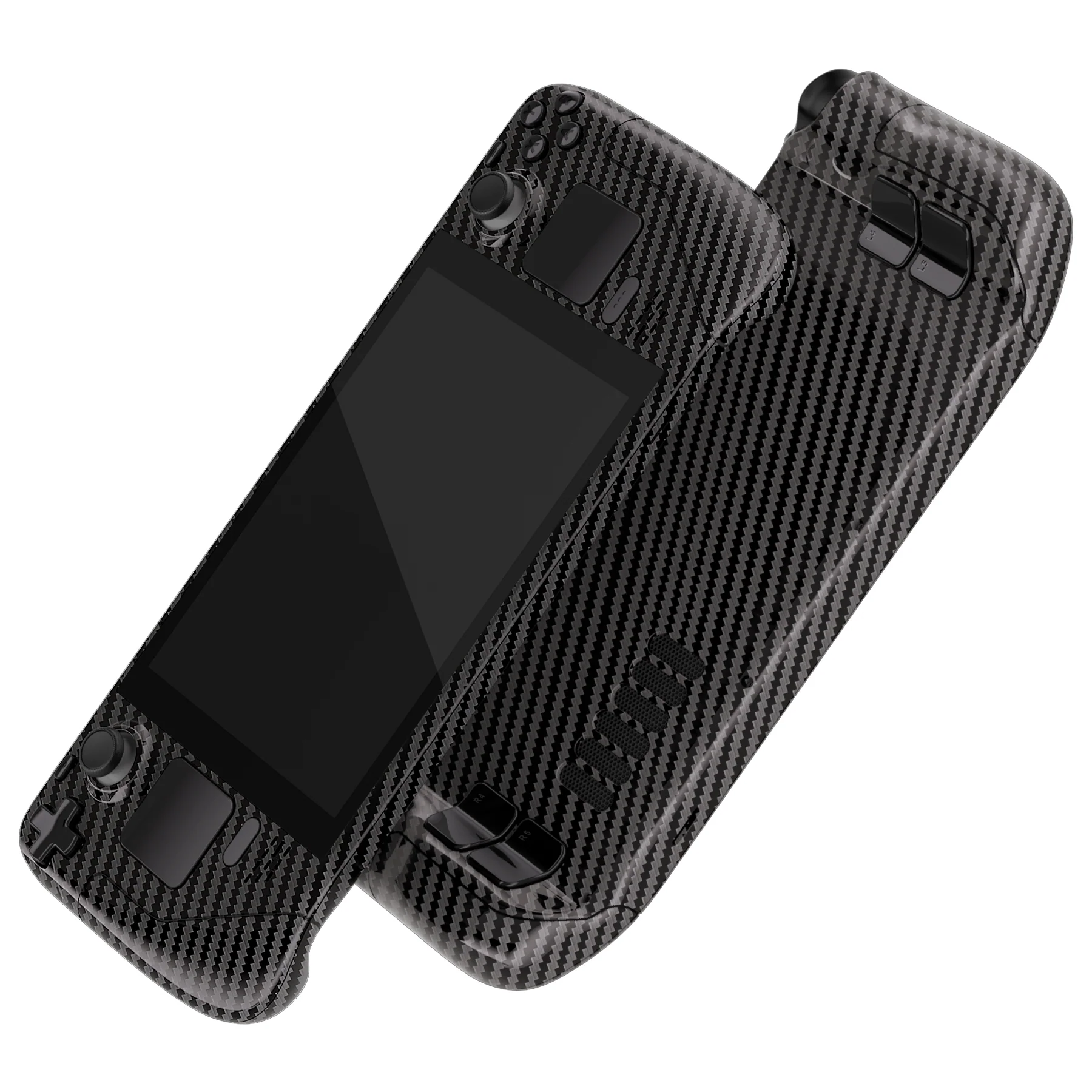eXtremeRate Custom Full Set Shell with Buttons for Steam Deck LCD - Graphite Carbon Fiber Pattern - Image 2