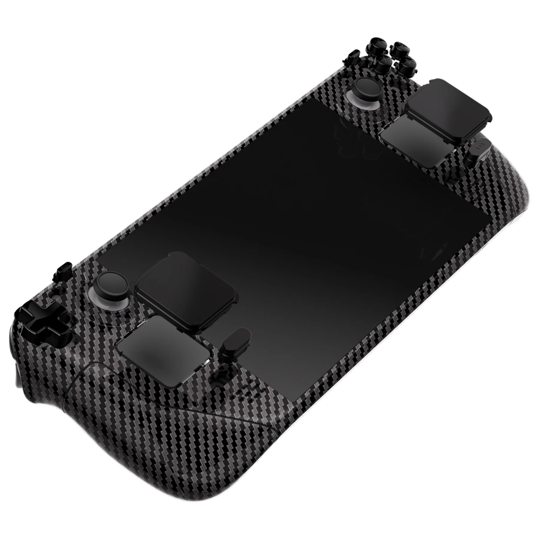 eXtremeRate Custom Full Set Shell with Buttons for Steam Deck LCD - Graphite Carbon Fiber Pattern - Image 5