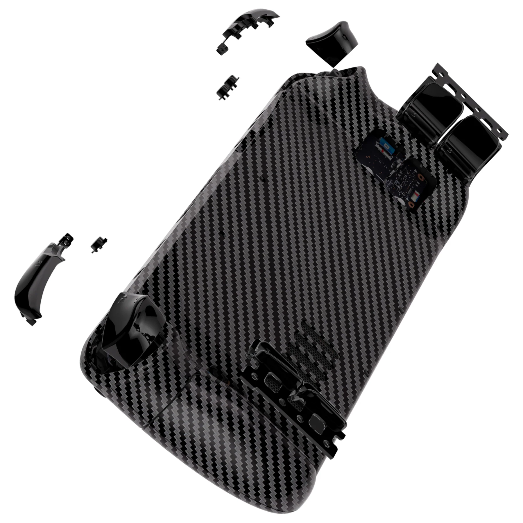 eXtremeRate Custom Full Set Shell with Buttons for Steam Deck LCD - Graphite Carbon Fiber Pattern - Image 6