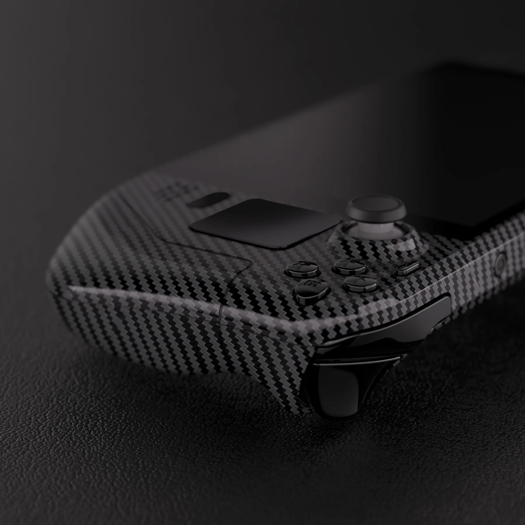 eXtremeRate Custom Full Set Shell with Buttons for Steam Deck LCD - Graphite Carbon Fiber Pattern - Image 8