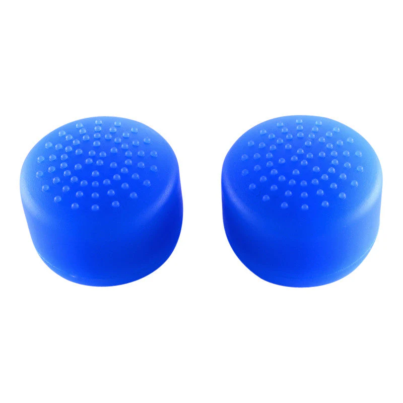 eXtremeRate 8 Pcs/Set Silicone Rubber Precision Platporm Raised Analog Sticks Thumb Grips for PS4 Slim Pro Controller - Blue - Image 10