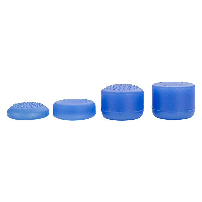eXtremeRate 8 Pcs/Set Silicone Rubber Precision Platporm Raised Analog Sticks Thumb Grips for PS4 Slim Pro Controller - Blue - Image 9