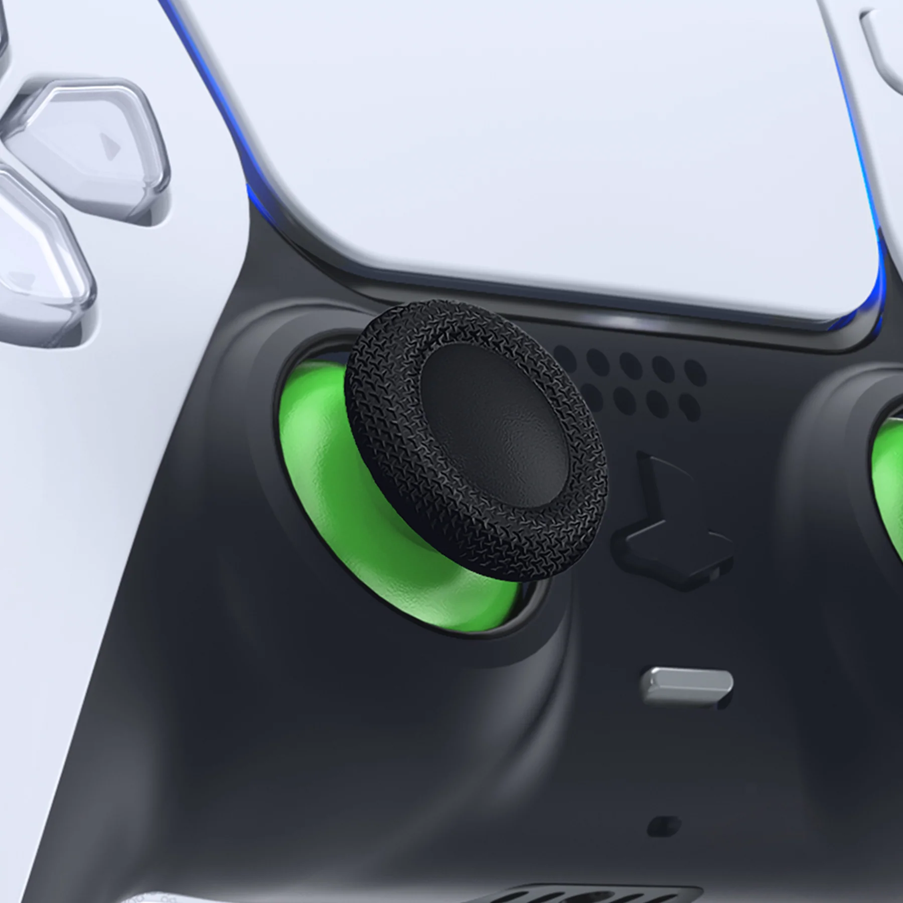 eXtremeRate Replacement Dual-Color Thumbsticks Analog Stick Joystick Compatible with PS5 & PS4 All Model Controller - Green & Black - Image 3