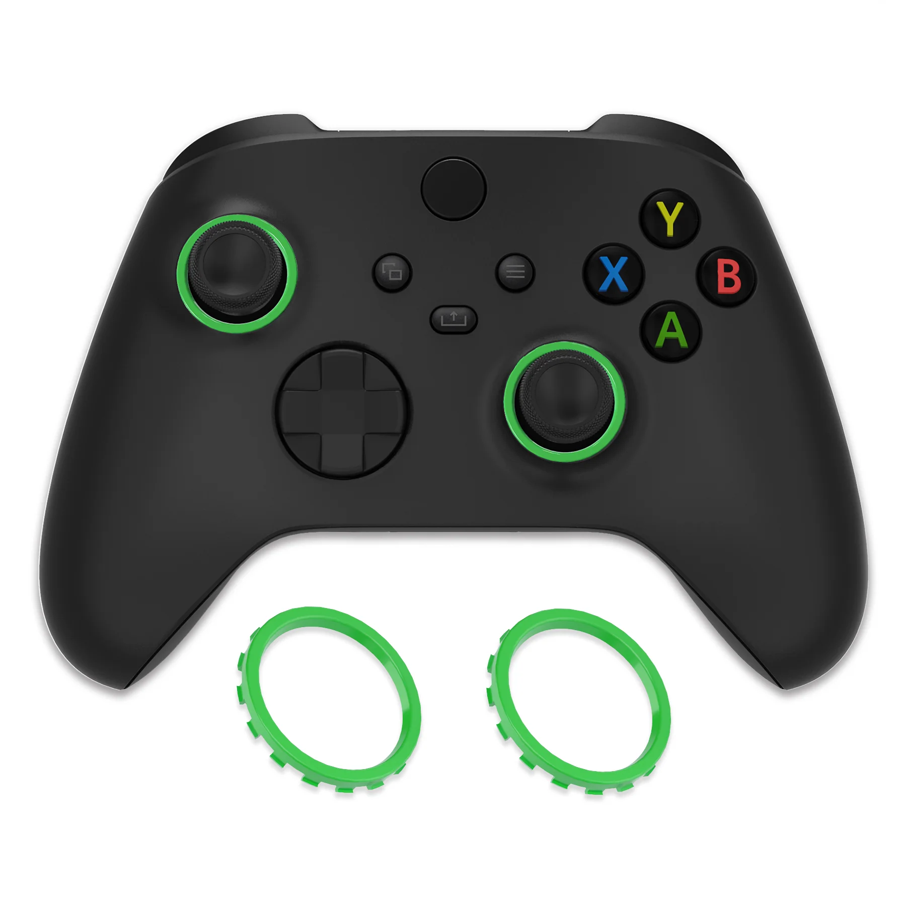 eXtremeRate Custom Accent Rings for Xbox Elite Series 2 Core & for Elite Series 2 & for Xbox One Elite Controller, Compatible with eXtremeRate ASR Version Shell for Xbox Series X/S Controller - Green - Image 5