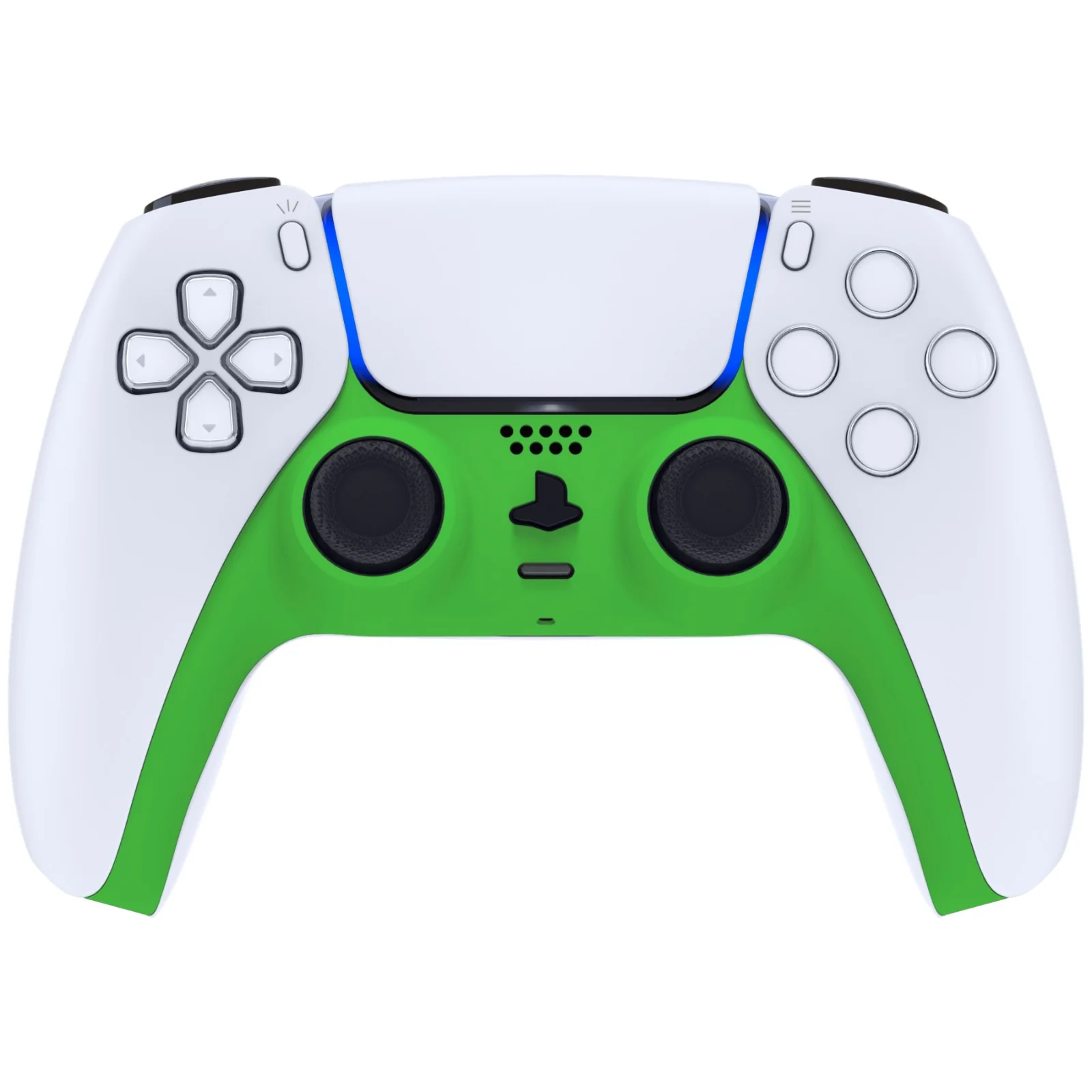 eXtremeRate Replacement Decorative Trim Shell with Accent Rings Compatible with PS5 Controller BDM-010/020/030/040/050 - Green - Image 2