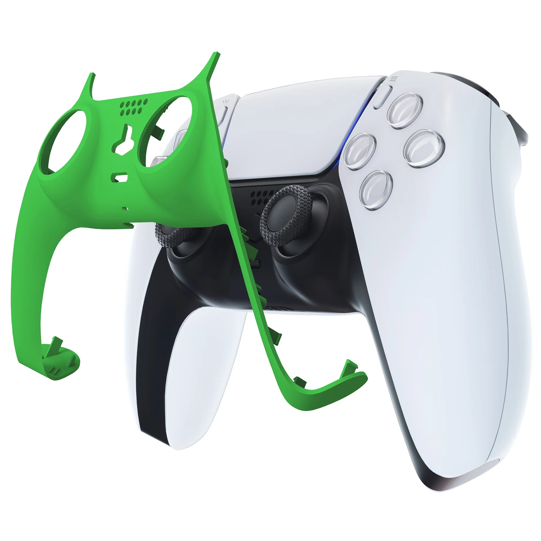eXtremeRate Replacement Decorative Trim Shell with Accent Rings Compatible with PS5 Controller BDM-010/020/030/040/050 - Green - Image 7