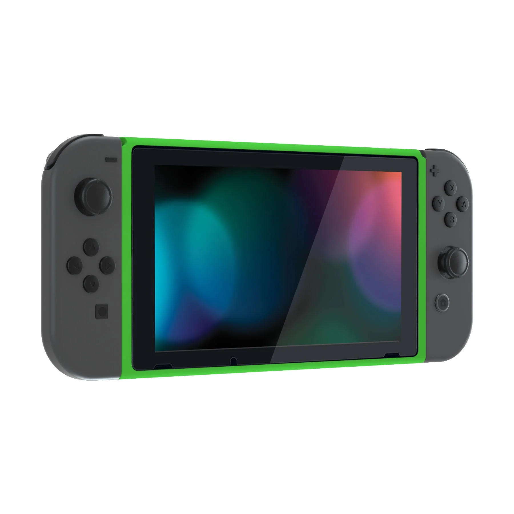 eXtremeRate DIY Replacement Housing Shell Front Frame with Volume Up Down Power Buttons for NS Switch Console - Green - Image 4