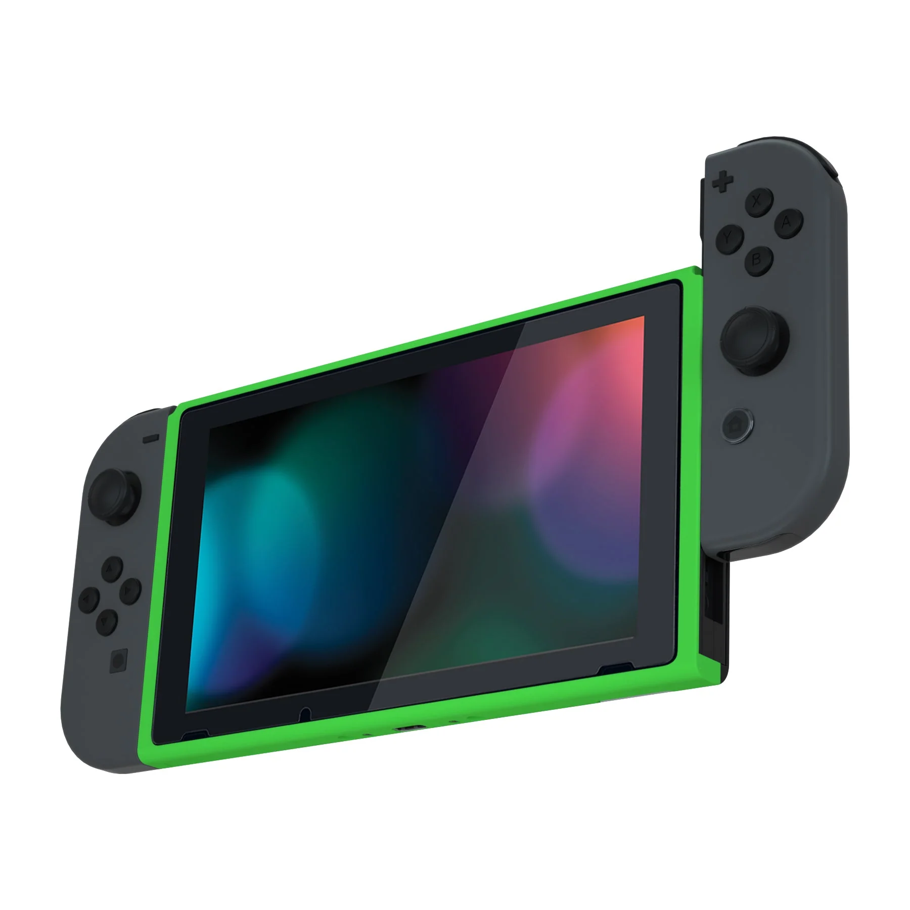 eXtremeRate DIY Replacement Housing Shell Front Frame with Volume Up Down Power Buttons for NS Switch Console - Green - Image 5
