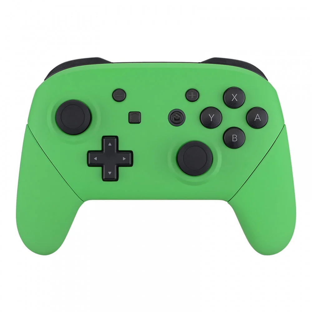 eXtremeRate Replacement Full Set Shell Faceplate Backplate Handles for Nintendo Switch Pro - Lime Green - Image 3