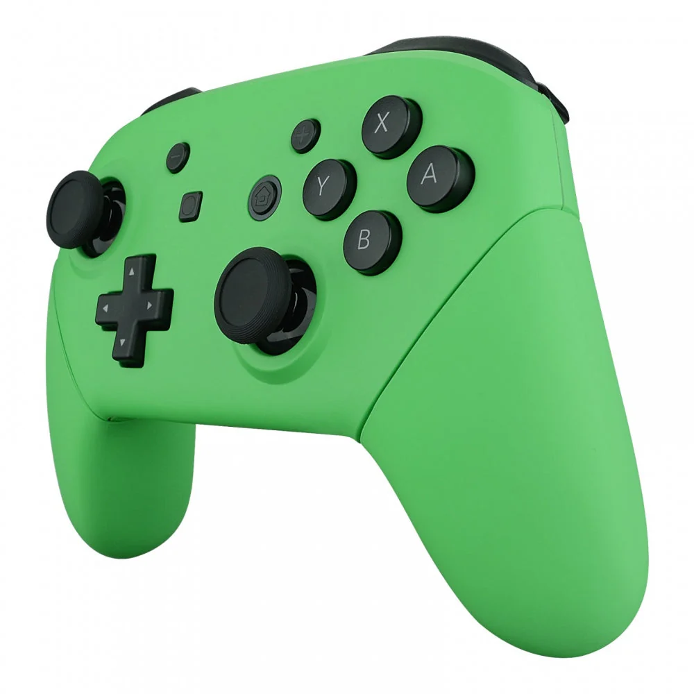 eXtremeRate Replacement Full Set Shell Faceplate Backplate Handles for Nintendo Switch Pro - Lime Green - Image 4