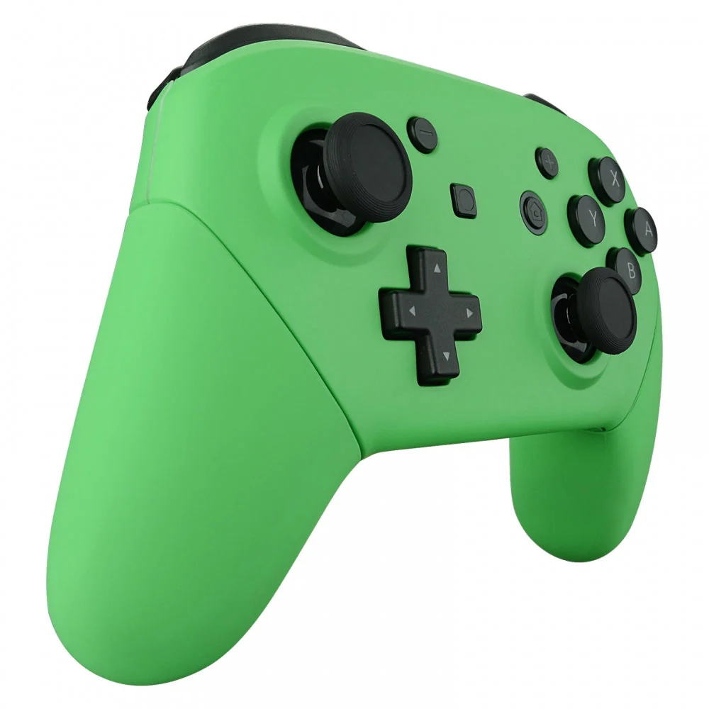eXtremeRate Replacement Full Set Shell Faceplate Backplate Handles for Nintendo Switch Pro - Lime Green - Image 5