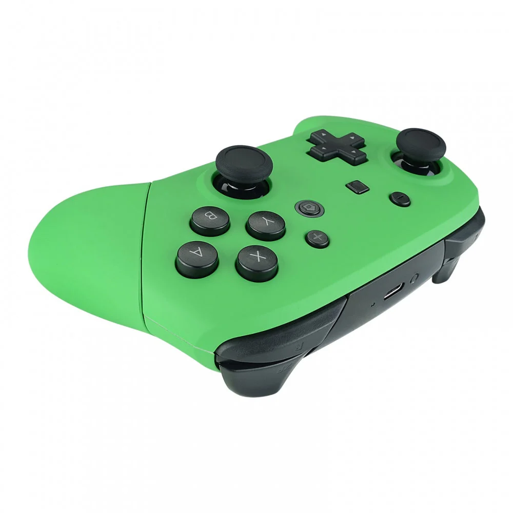 eXtremeRate Replacement Full Set Shell Faceplate Backplate Handles for Nintendo Switch Pro - Lime Green - Image 6