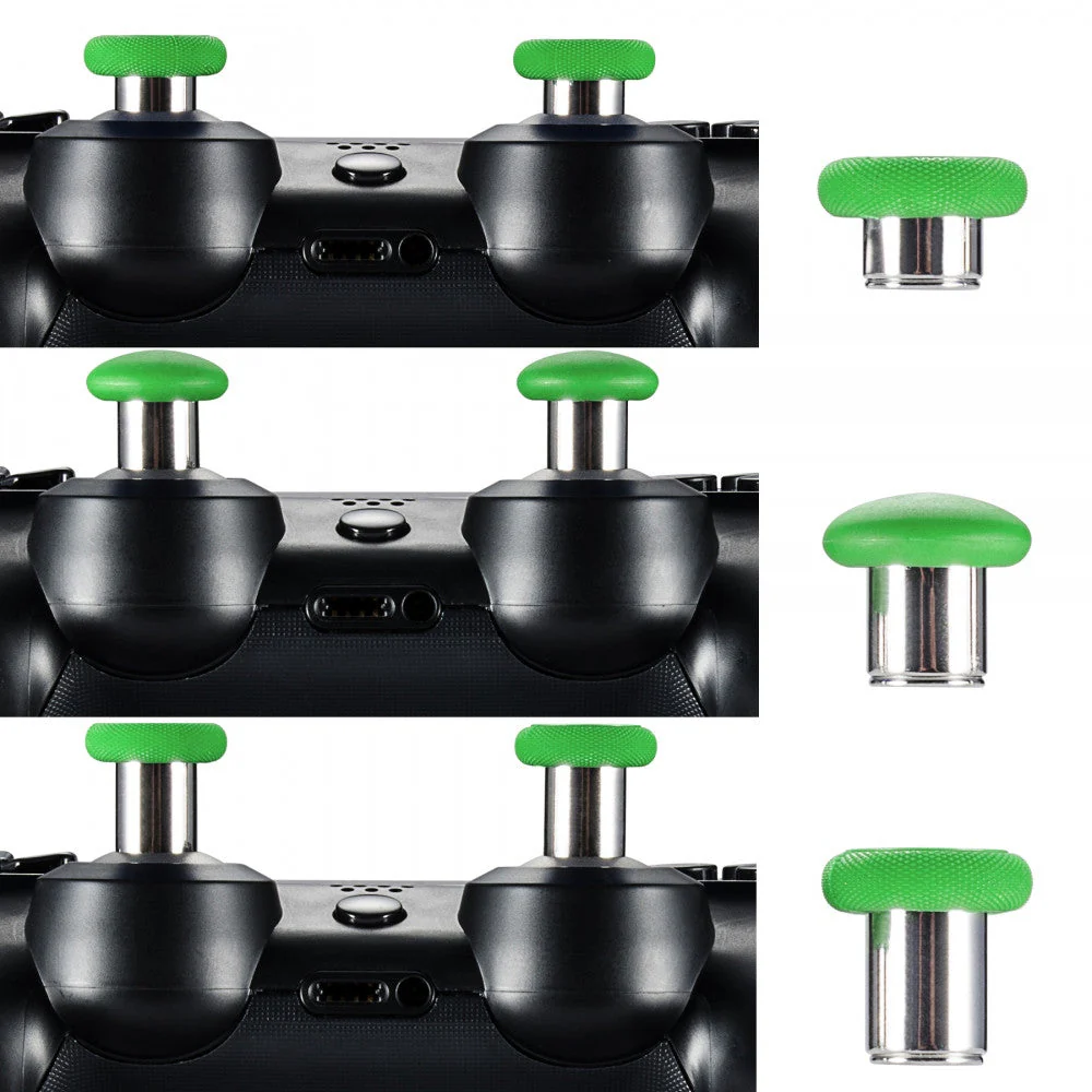 eXtremeRate 8 in 1 Metal Magnetic Thumbsticks Analog Joysticks with Carry Case for Xbox One & Xbox One Elite & Xbox One X/S & PS4 Slim Pro Controller - Green - Image 3