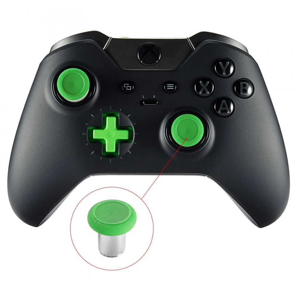eXtremeRate 8 in 1 Metal Magnetic Thumbsticks Analog Joysticks with Carry Case for Xbox One & Xbox One Elite & Xbox One X/S & PS4 Slim Pro Controller - Green - Image 7