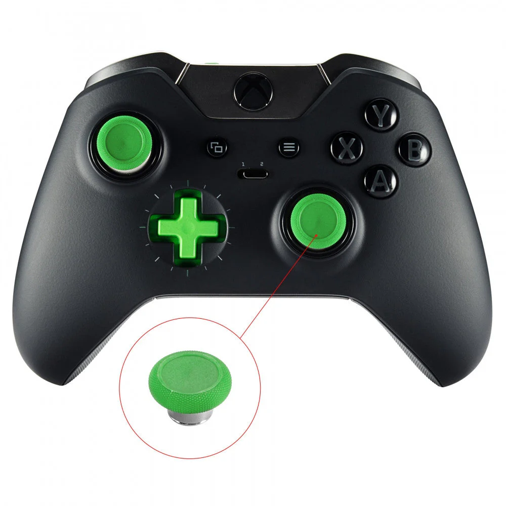eXtremeRate 8 in 1 Metal Magnetic Thumbsticks Analog Joysticks with Carry Case for Xbox One & Xbox One Elite & Xbox One X/S & PS4 Slim Pro Controller - Green - Image 8