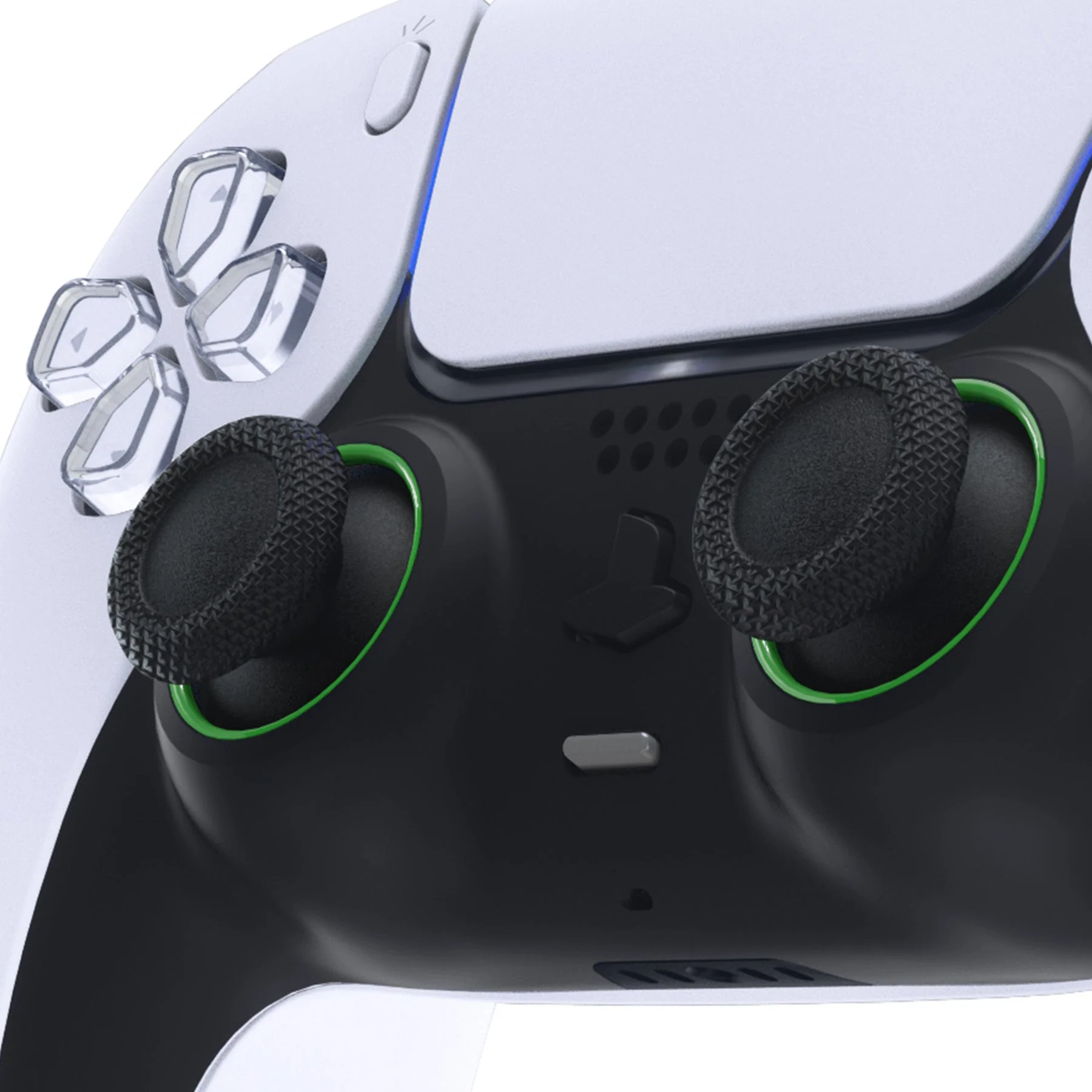 eXtremeRate Custom Replacement Accent Rings for PS5 Controller - Green - Image 5