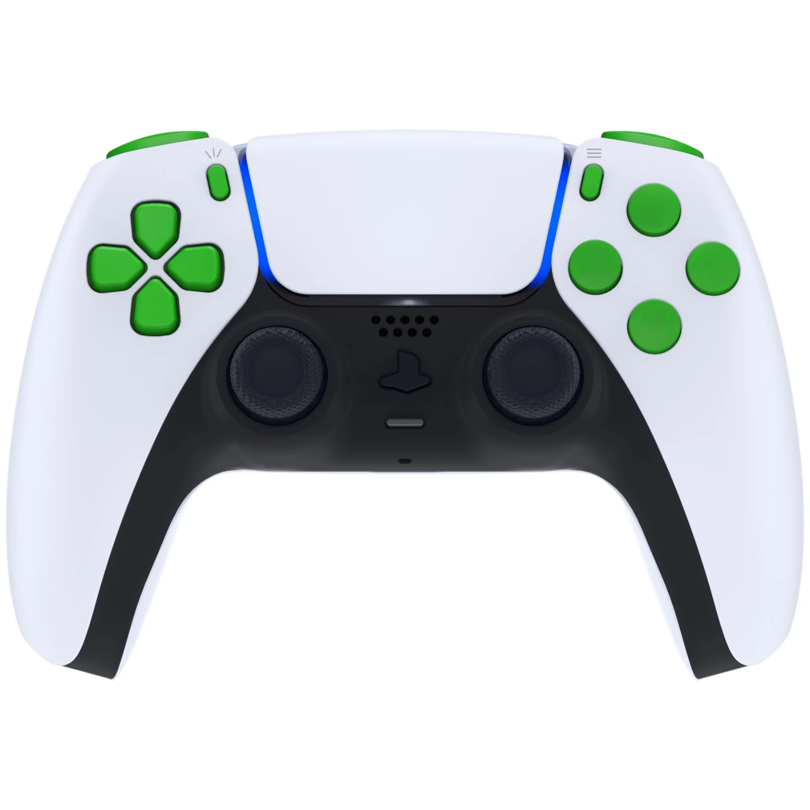 eXtremeRate Replacement Full Set Buttons Compatible with PS5 Controller BDM-030/040/050/060 - Green - Image 4