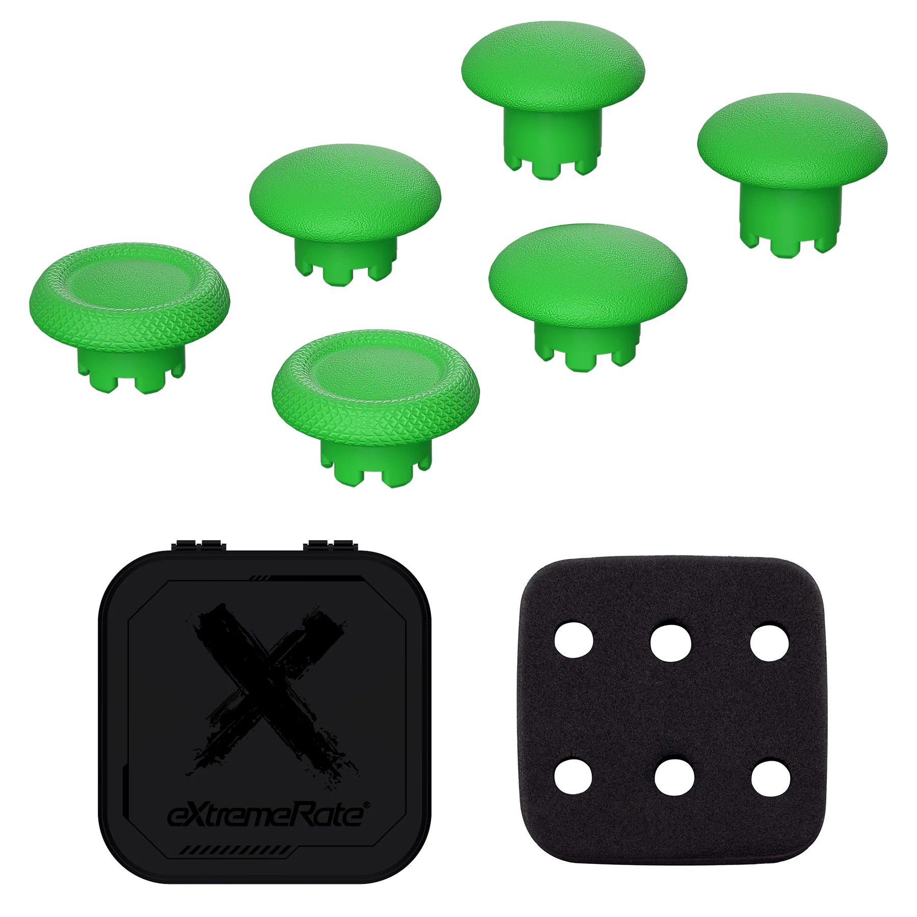 eXtremeRate Replacement Swappable Thumbsticks for PS5 Edge Controller - Green - Image 2