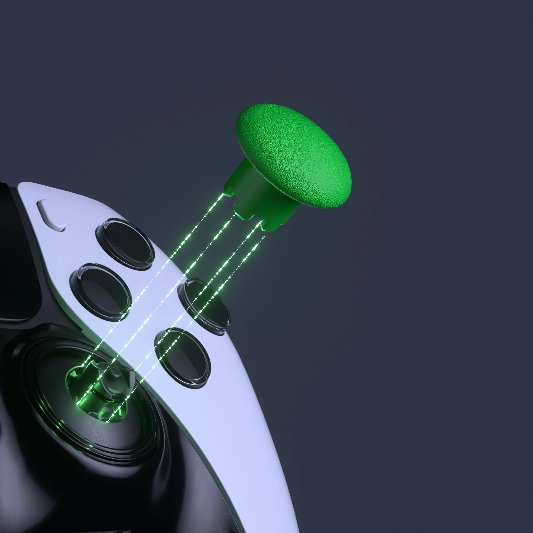 eXtremeRate Replacement Swappable Thumbsticks for PS5 Edge Controller - Green - Image 6