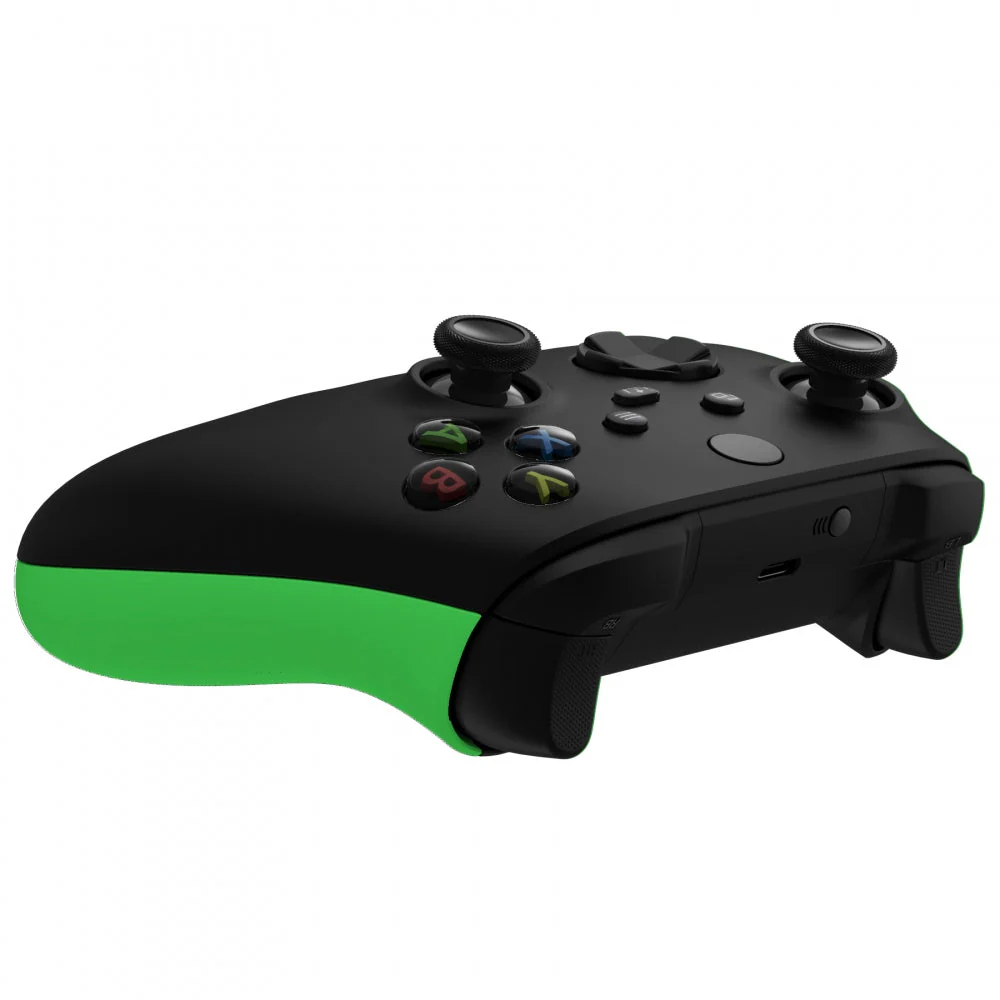 eXtremeRate Replacement Non-Slip Side Rails Grip Back Panels for Xbox Series X & S Controller - Green - Image 7