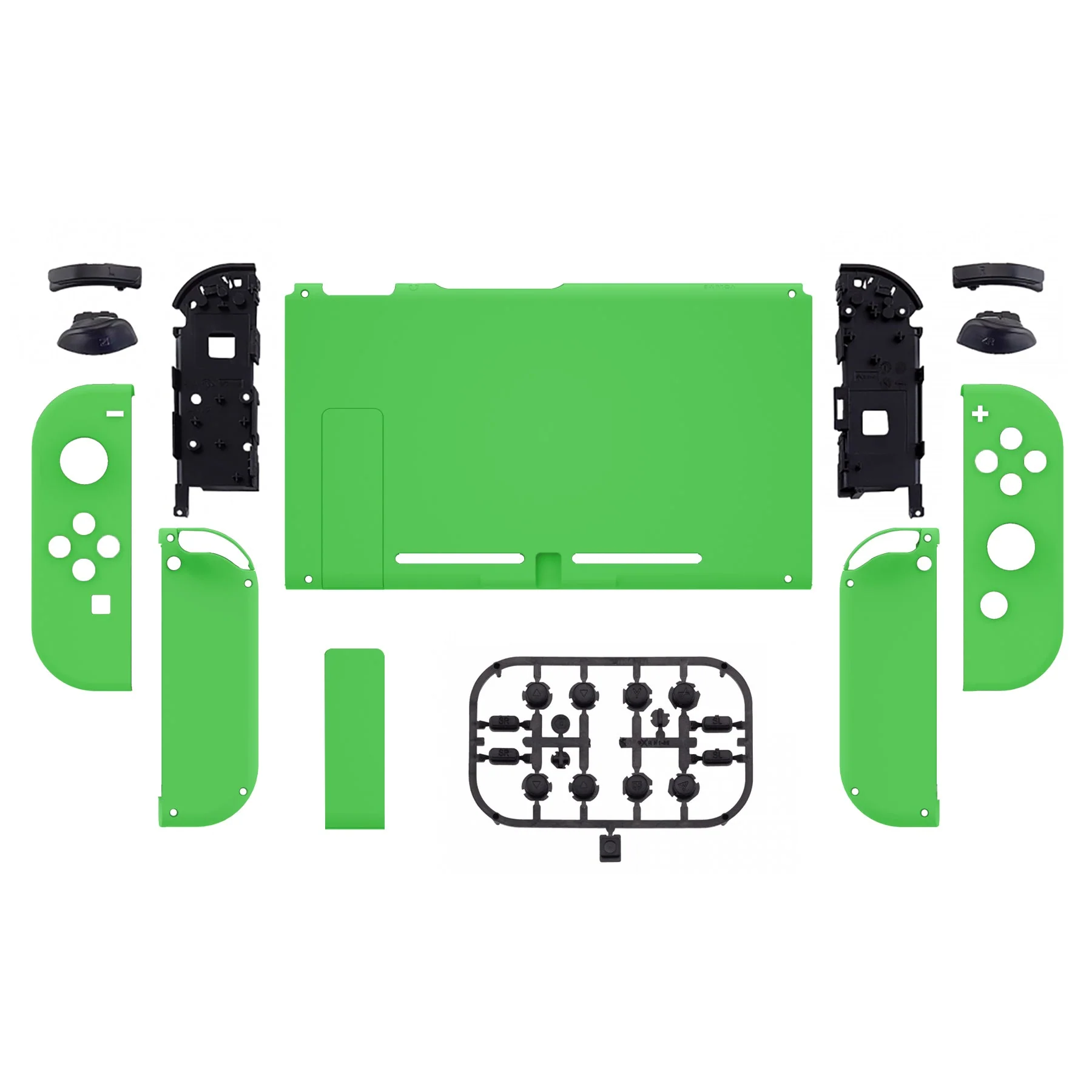 eXtremeRate Replacement Full Set Shells with Buttons for Nintendo Switch - Green - Image 2