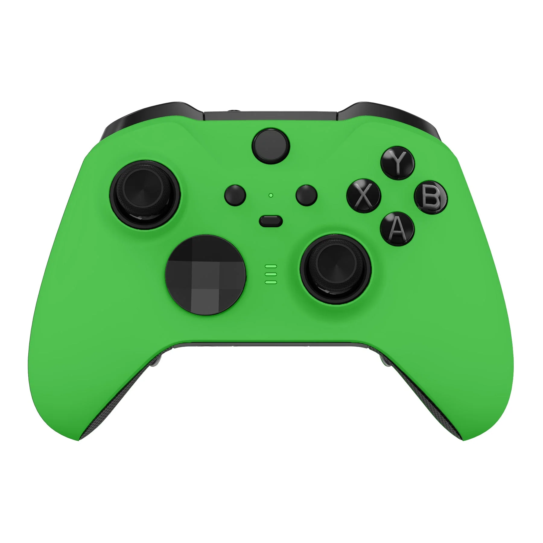 eXtremeRate Replacement Front Housing Shell Case with Accent Rings for Xbox One Elite Series 2 & Elite 2 Core Controller (Model 1797) - Green - Image 2