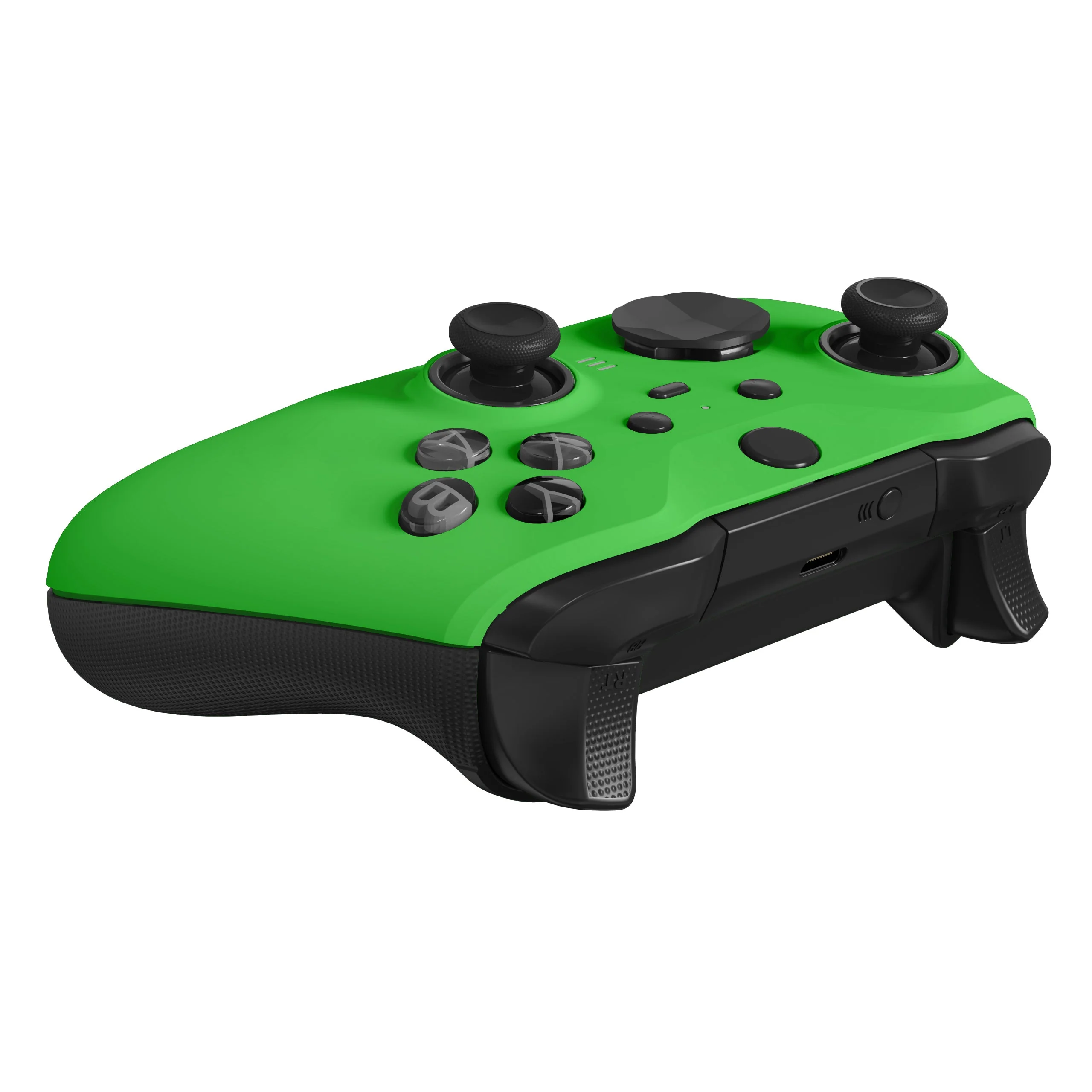 eXtremeRate Replacement Front Housing Shell Case with Accent Rings for Xbox One Elite Series 2 & Elite 2 Core Controller (Model 1797) - Green - Image 7