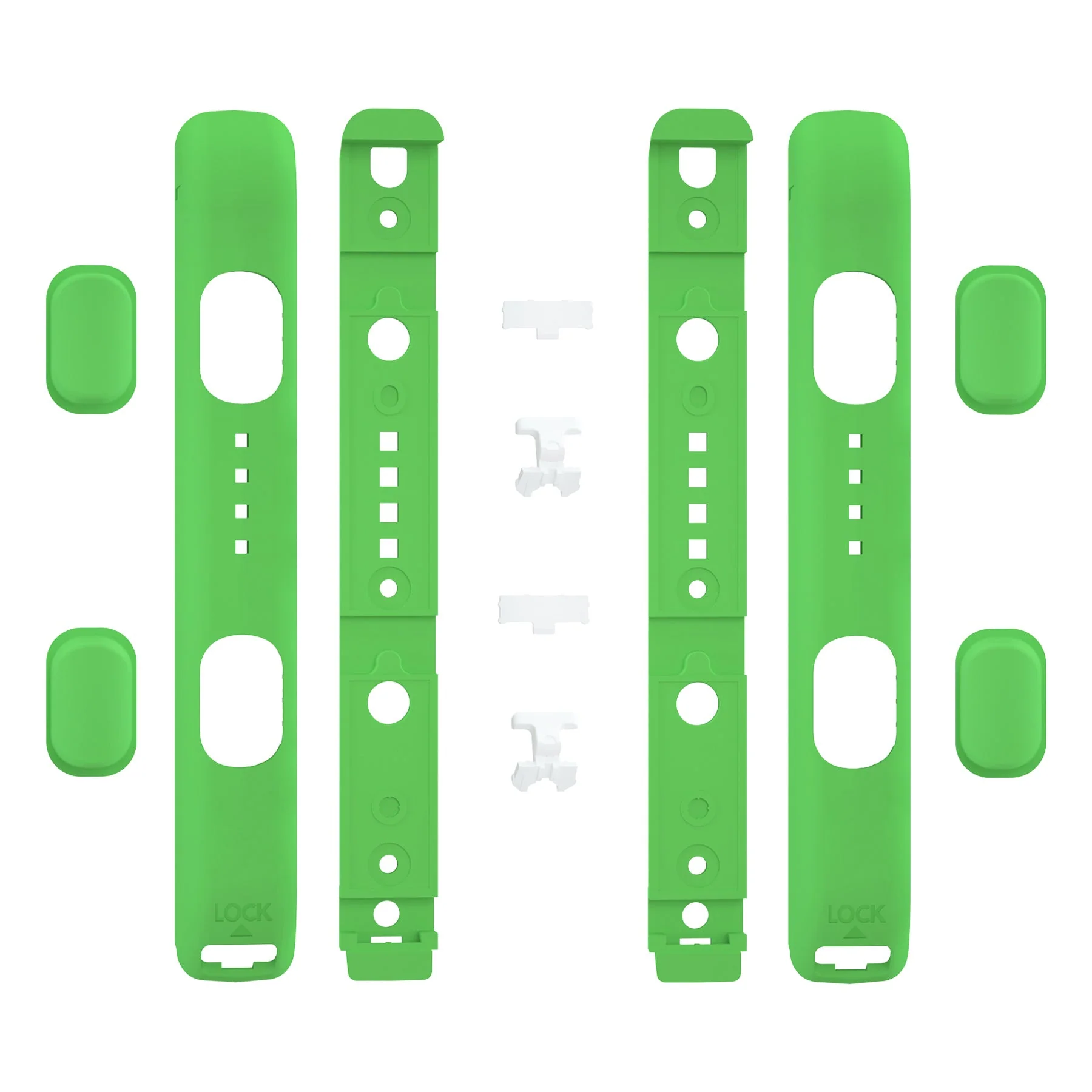 eXtremeRate 2 Pack Custom Replacement shell for Joycon Strap of NS Switch - Green - Image 8