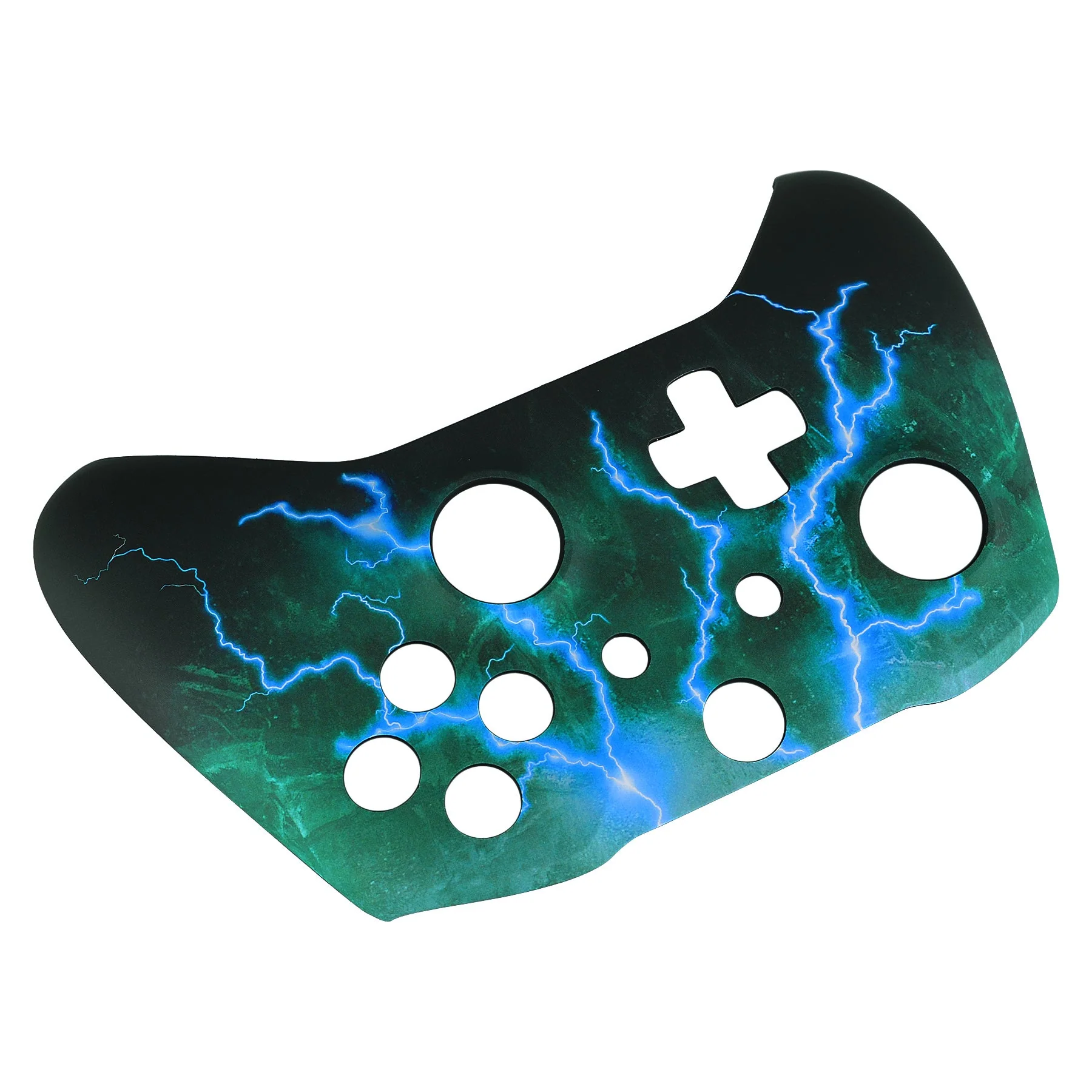 eXtremeRate Replacement Front Housing Shell for Xbox One X & S Controller (Model 1708) - Green Storm Thunder - Image 8