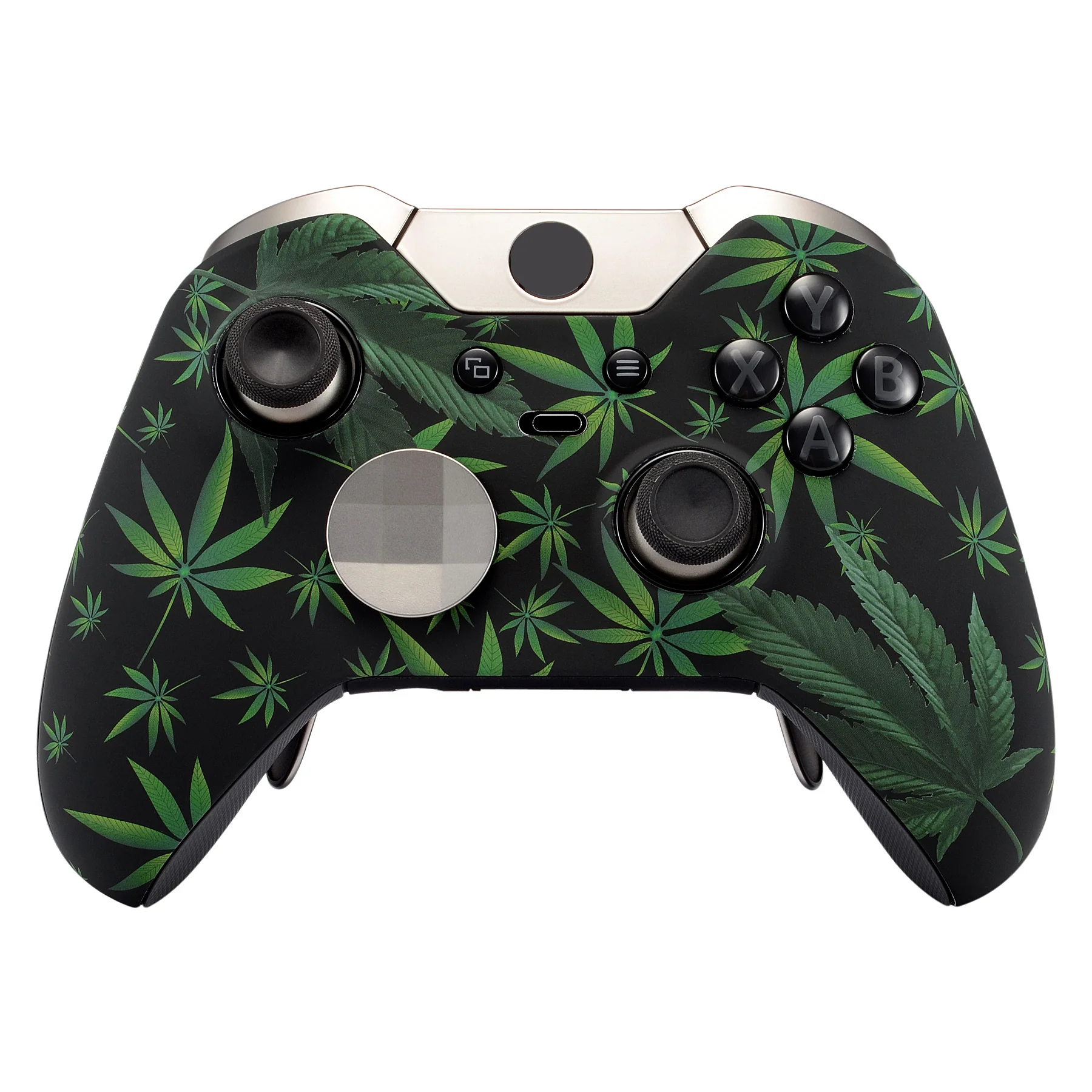 eXtremeRate Replacement Front Housing Shell for Xbox One Elite Controller (Model 1698) - Green Weeds - Image 2