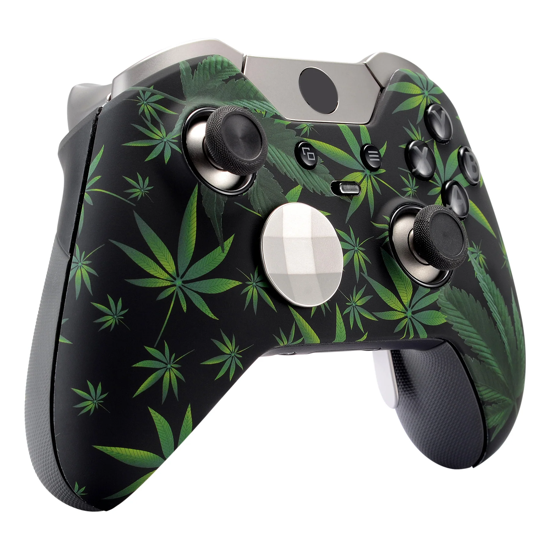eXtremeRate Replacement Front Housing Shell for Xbox One Elite Controller (Model 1698) - Green Weeds - Image 5