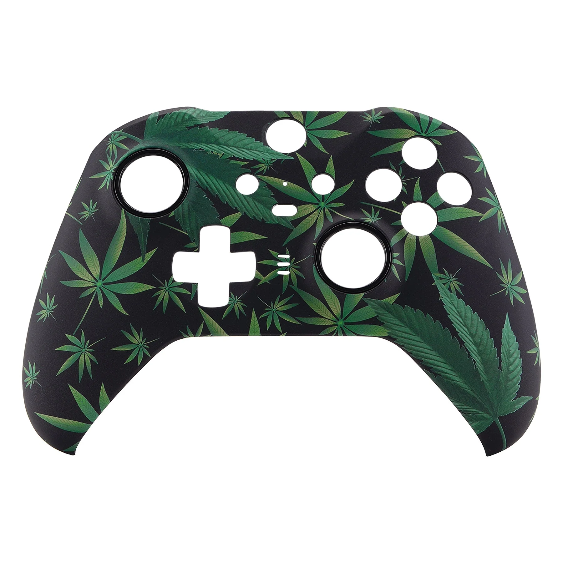 eXtremeRate Replacement Front Housing Shell Case with Accent Rings for Xbox One Elite Series 2 & Elite 2 Core Controller (Model 1797) - Green Weeds - Image 8