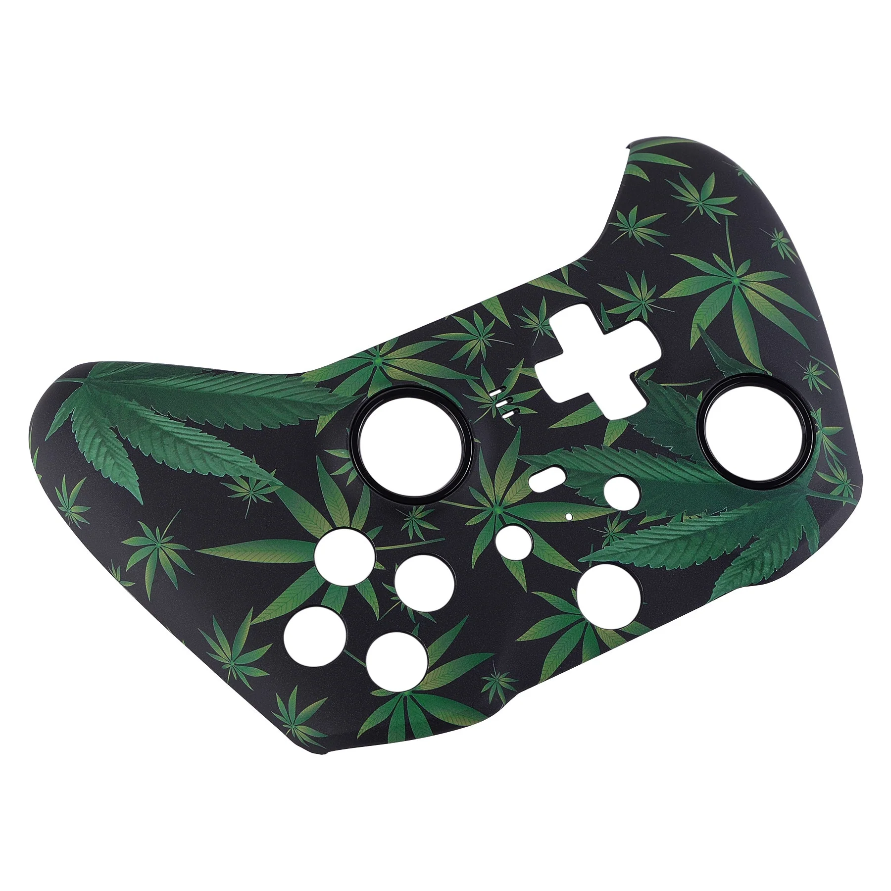 eXtremeRate Replacement Front Housing Shell Case with Accent Rings for Xbox One Elite Series 2 & Elite 2 Core Controller (Model 1797) - Green Weeds - Image 9