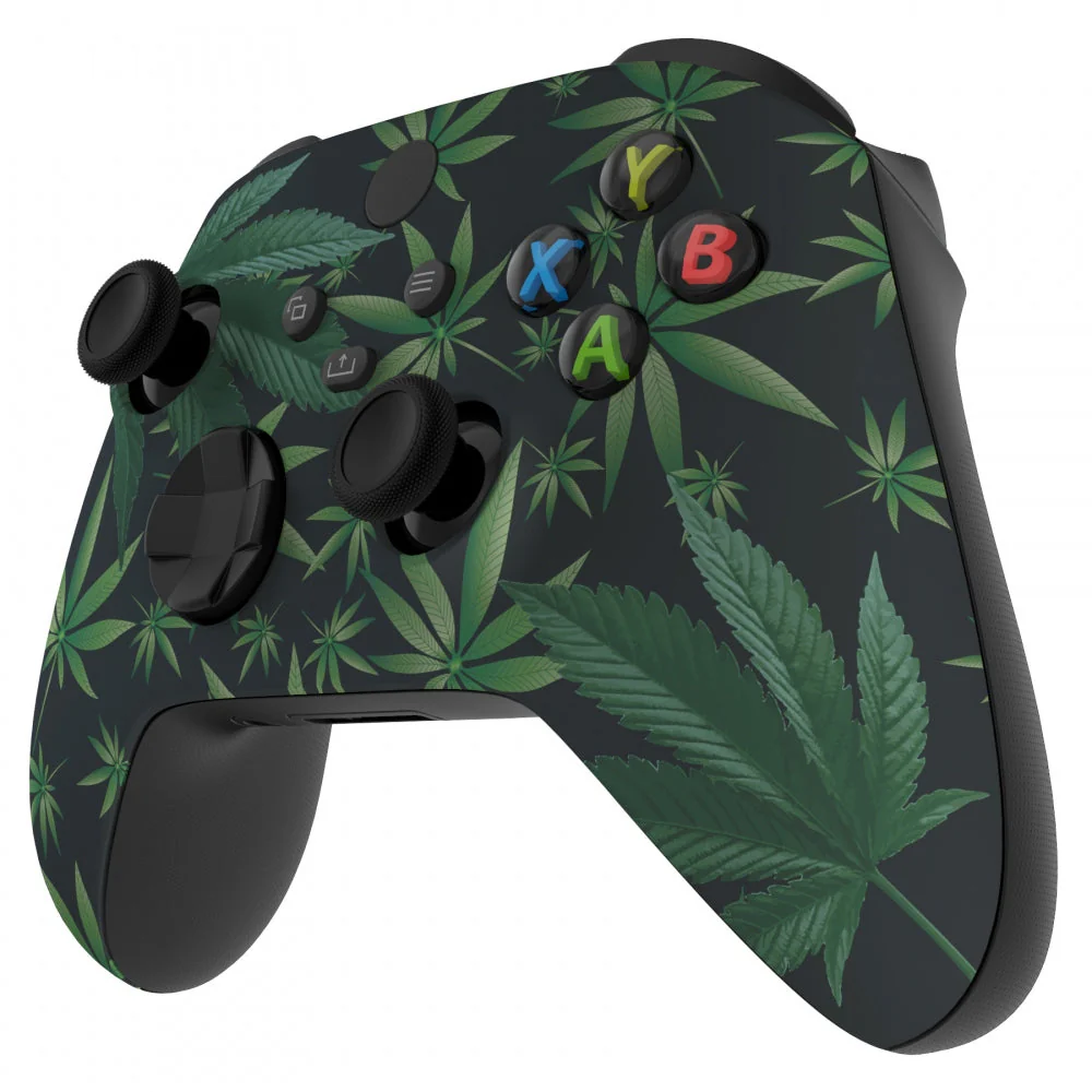 eXtremeRate Replacement Front Housing Shell for Xbox Series X & S Controller - Green Weeds - Image 4