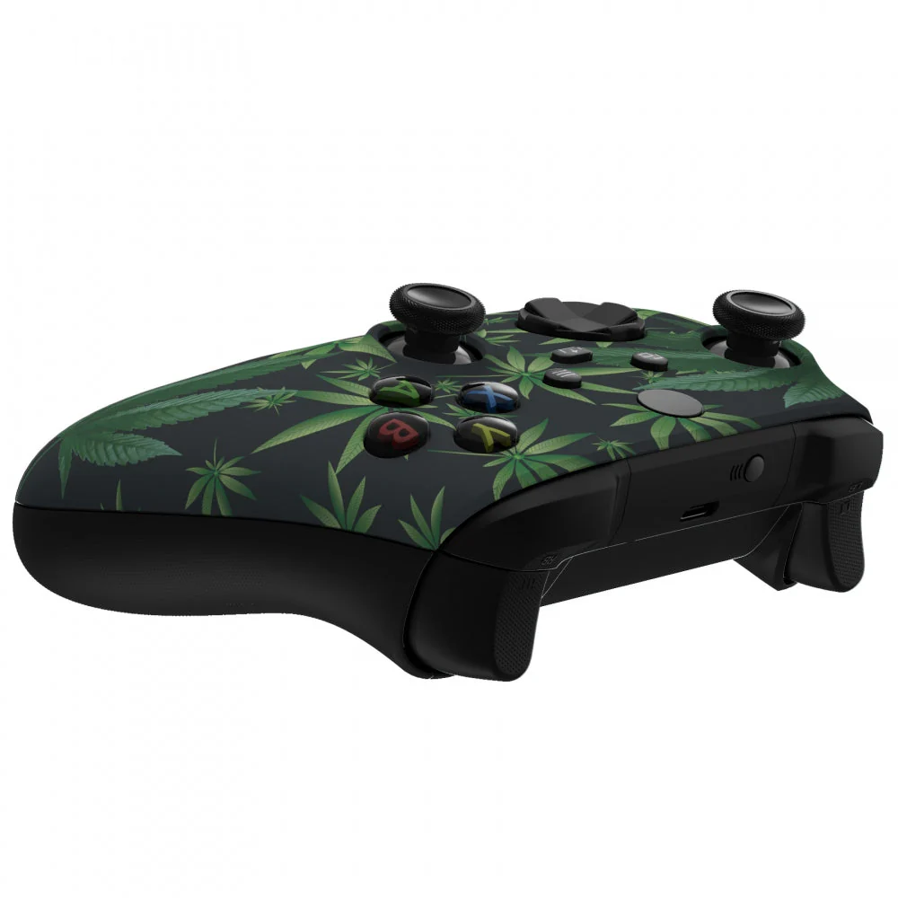 eXtremeRate Replacement Front Housing Shell for Xbox Series X & S Controller - Green Weeds - Image 6