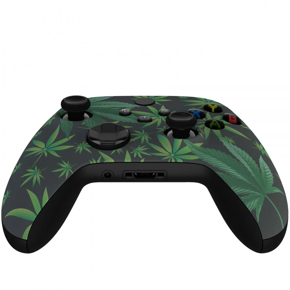 eXtremeRate Replacement Front Housing Shell for Xbox Series X & S Controller - Green Weeds - Image 7