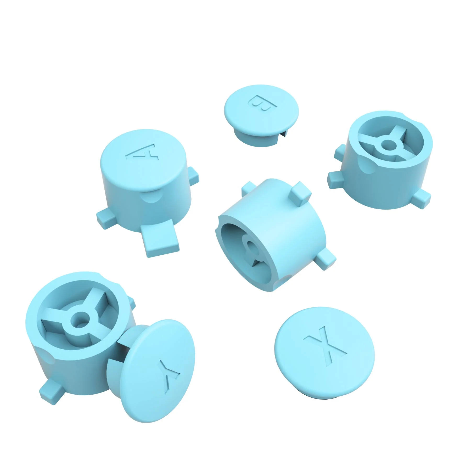 eXtremeRate Replacement Interchangeable ABXY Buttons for Nintendo Switch Pro Controller - Heaven Blue - Image 6