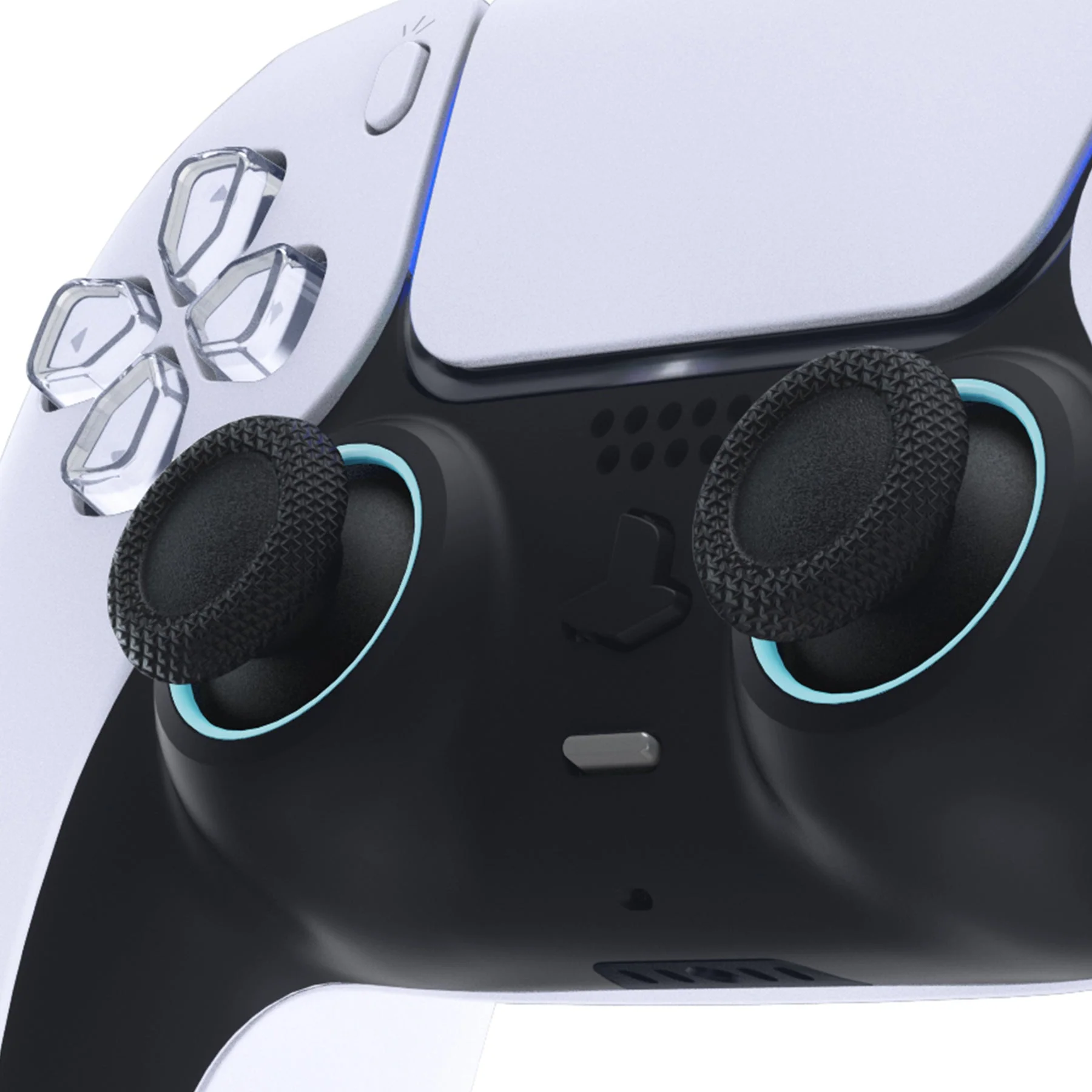 eXtremeRate Custom Replacement Accent Rings for PS5 Controller - Heaven Blue - Image 5